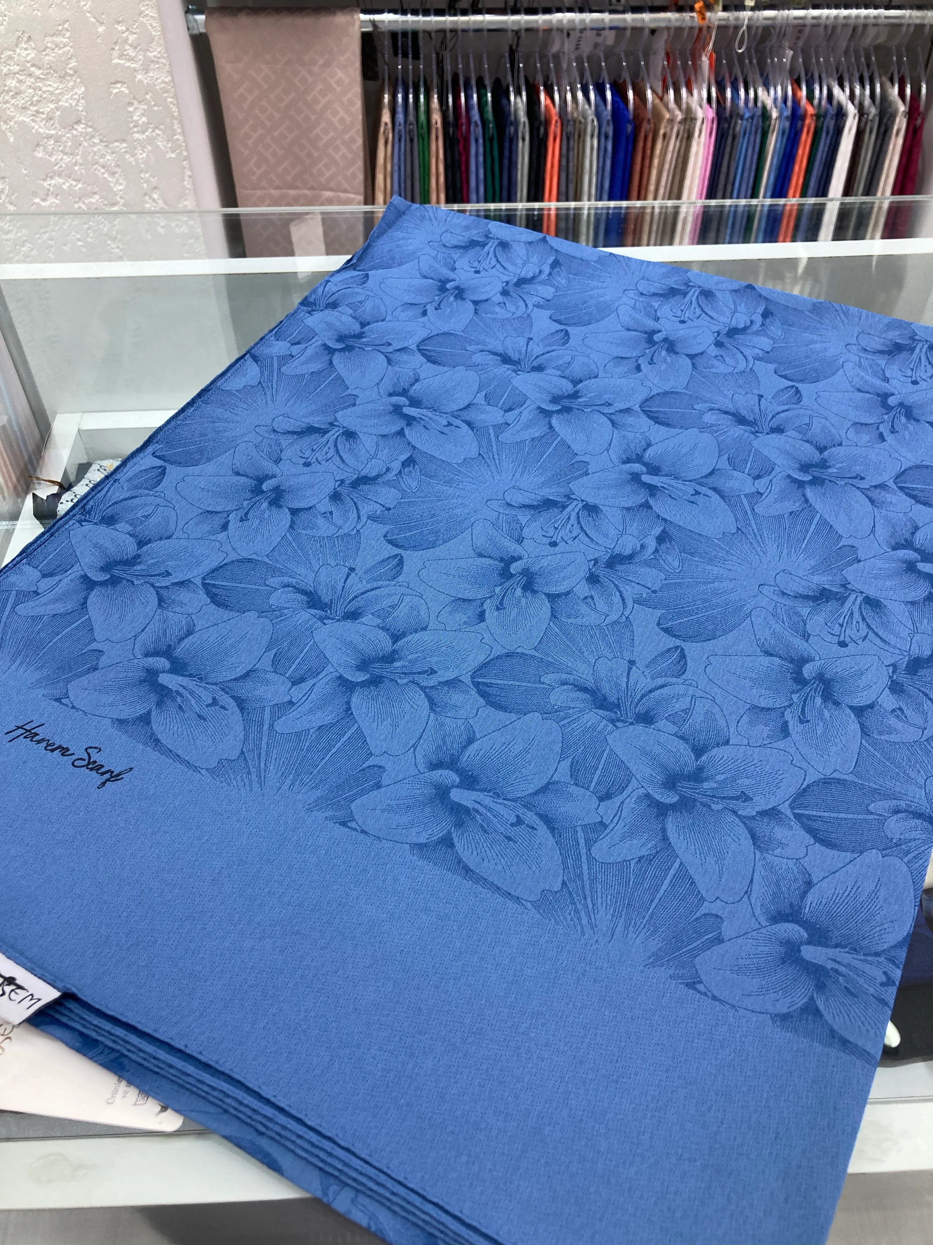 Gold Derin Viskon Şal İndigo