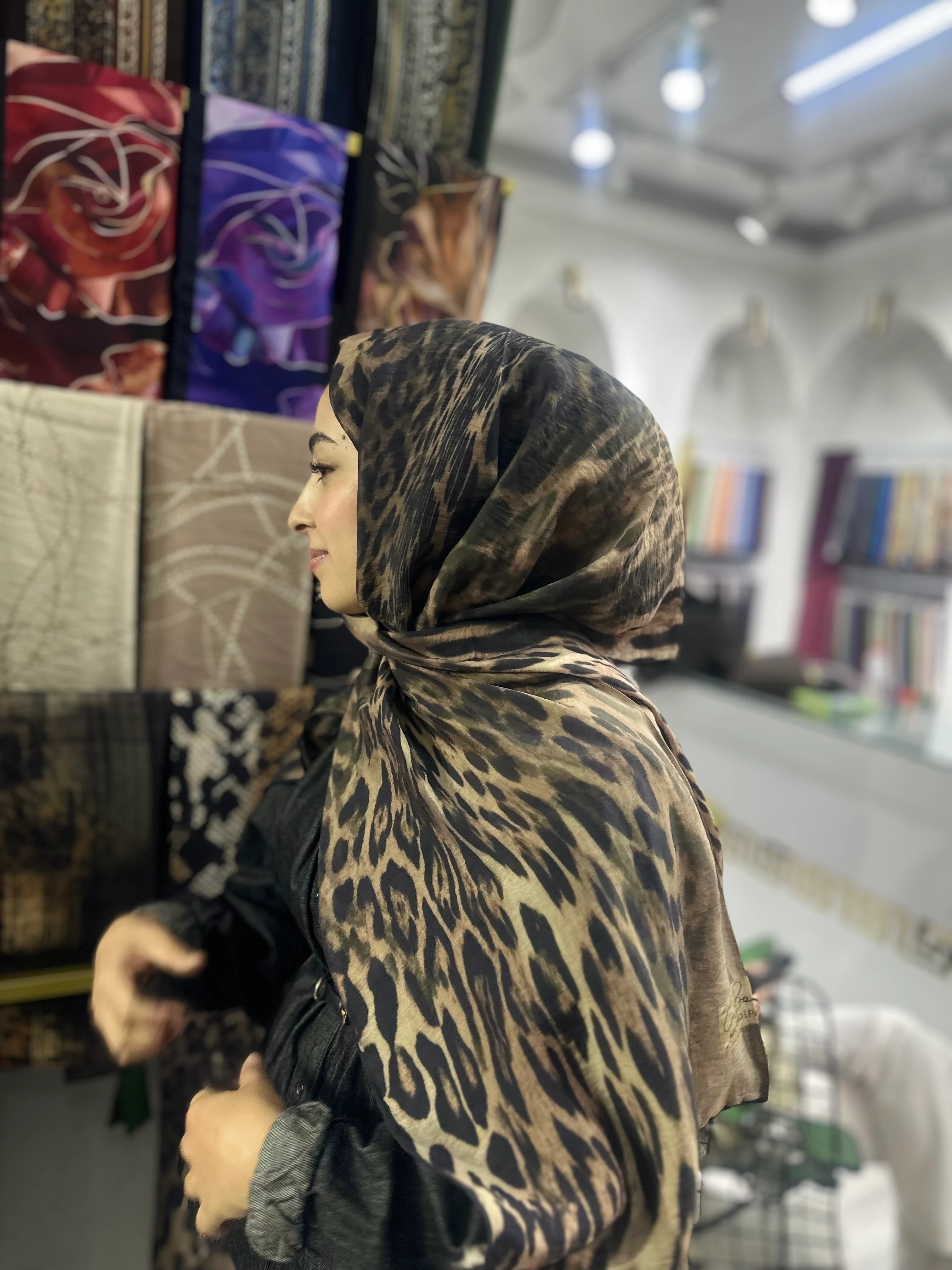 Leopar Desen Güz Şal