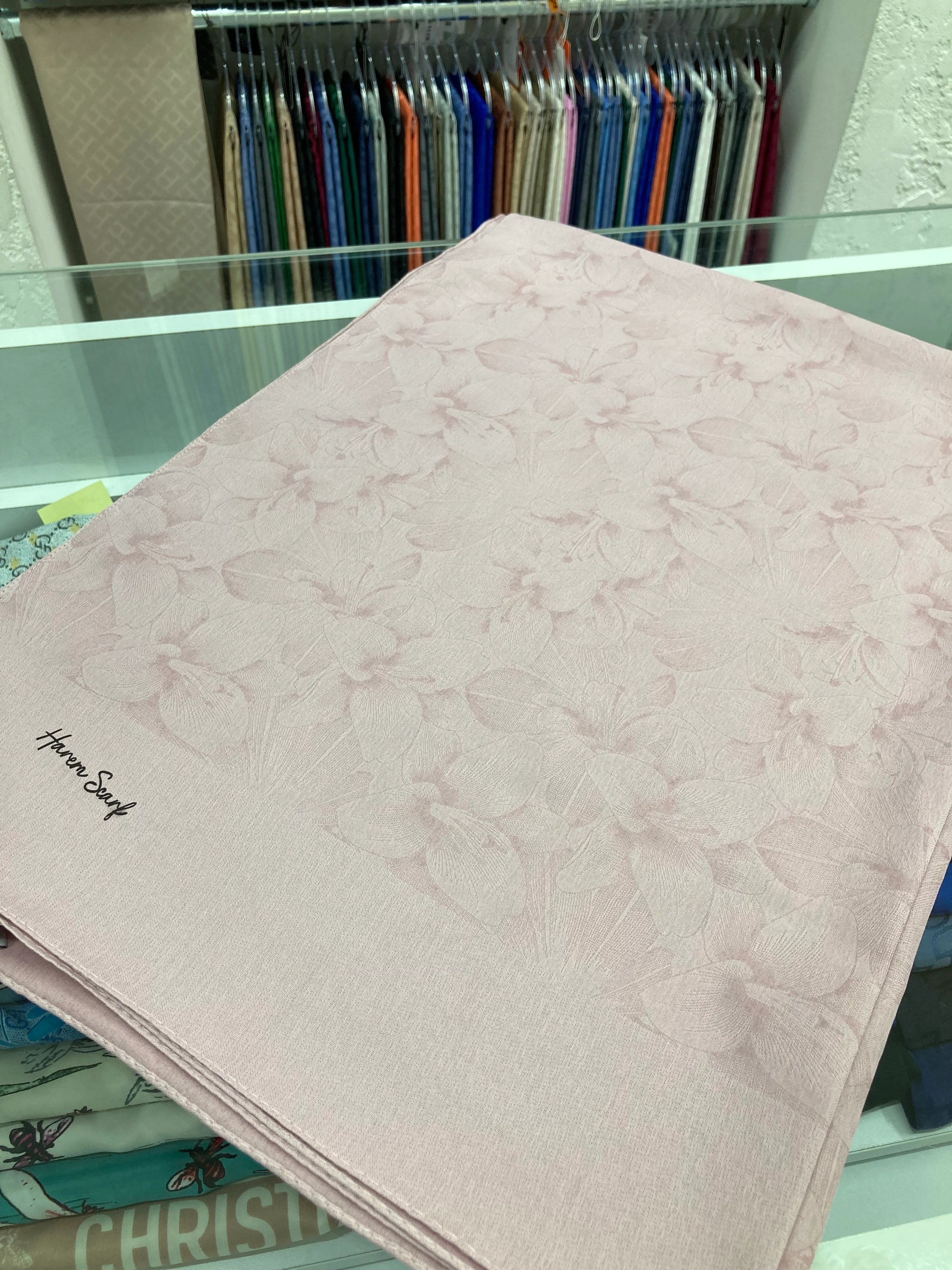 Gold Derin Viskon Şal Pudra