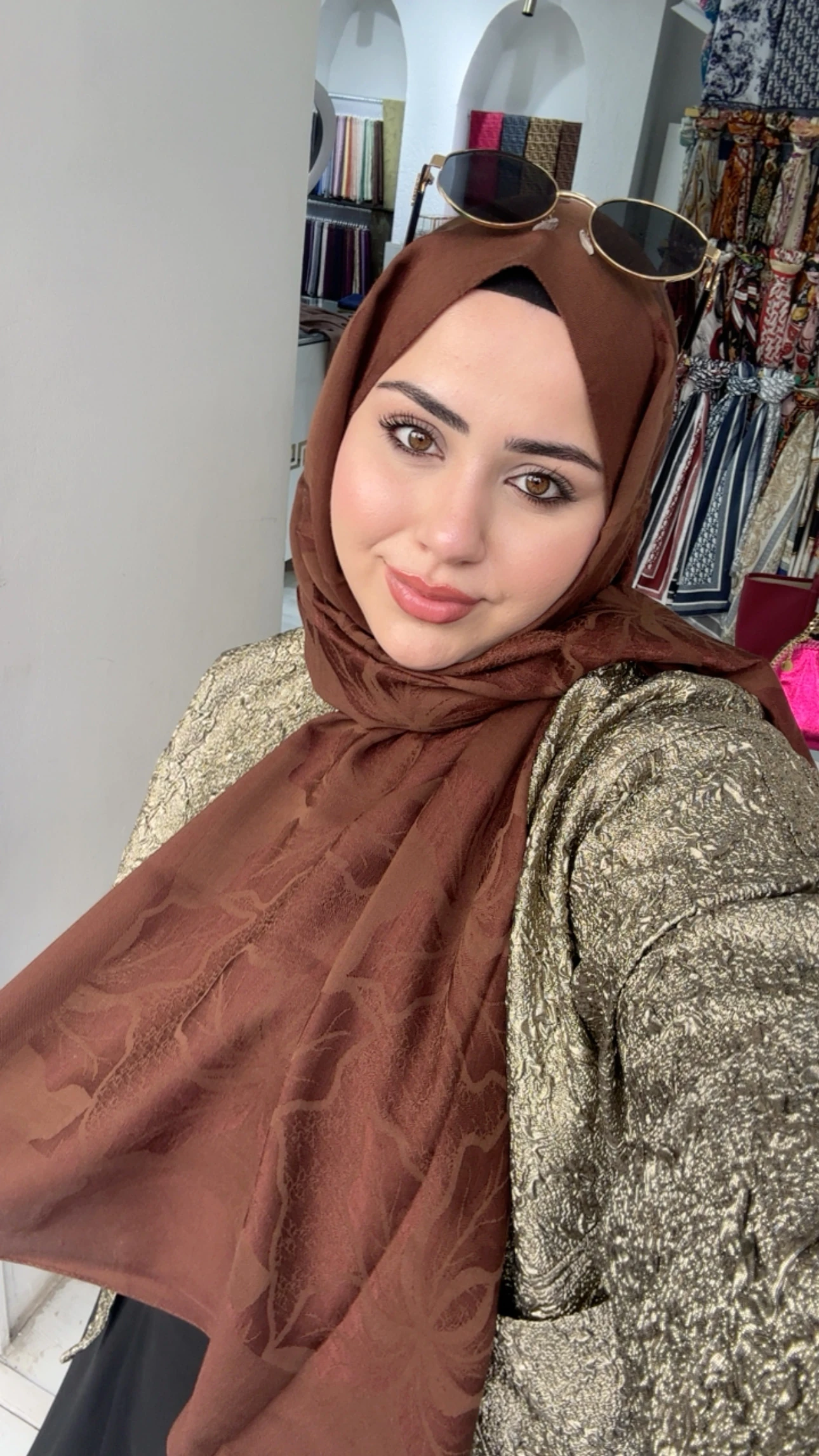 Noura Naia Pamuk Adel Şal Çikolata 