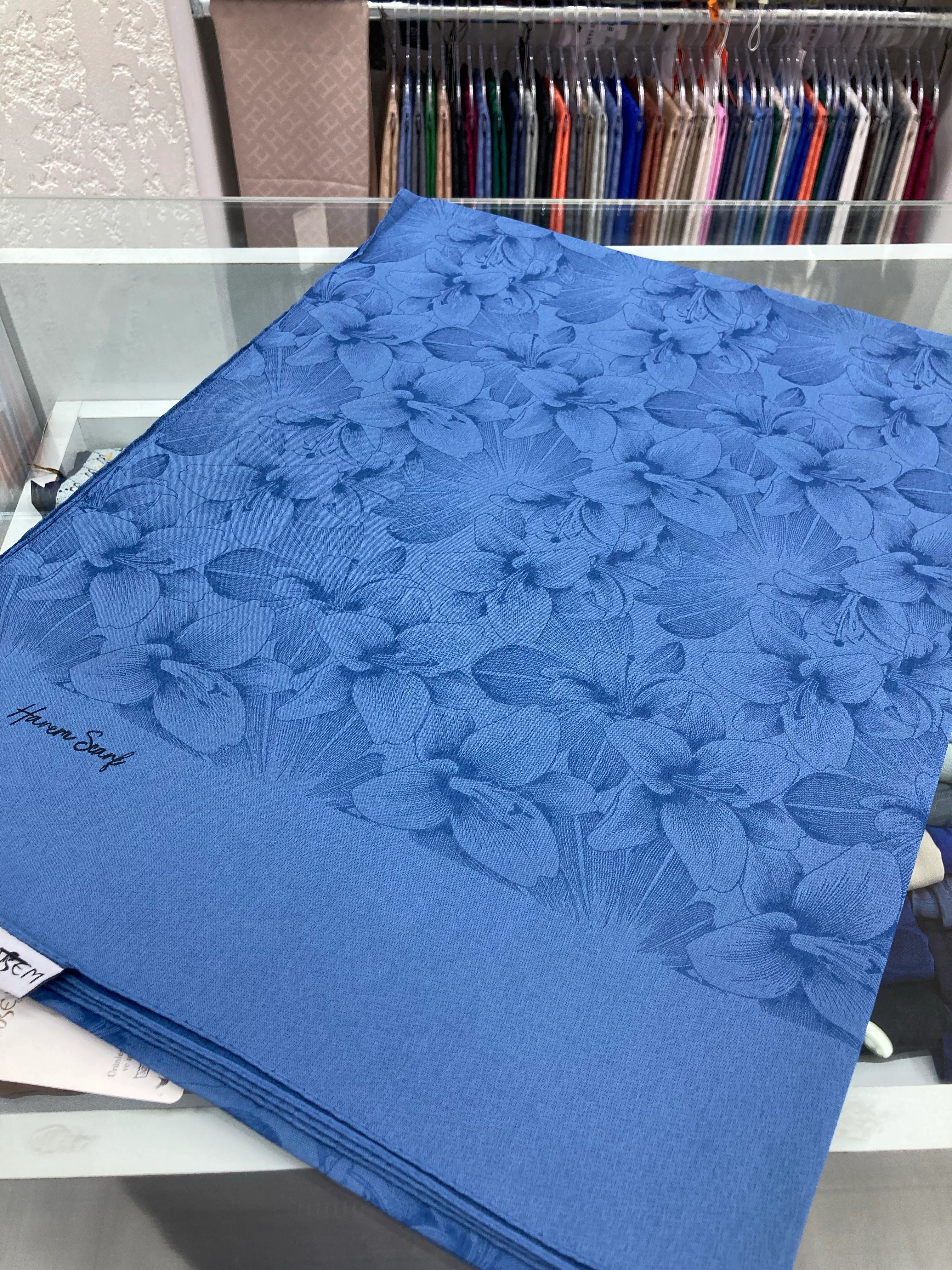 Gold Derin Viskon Şal İndigo