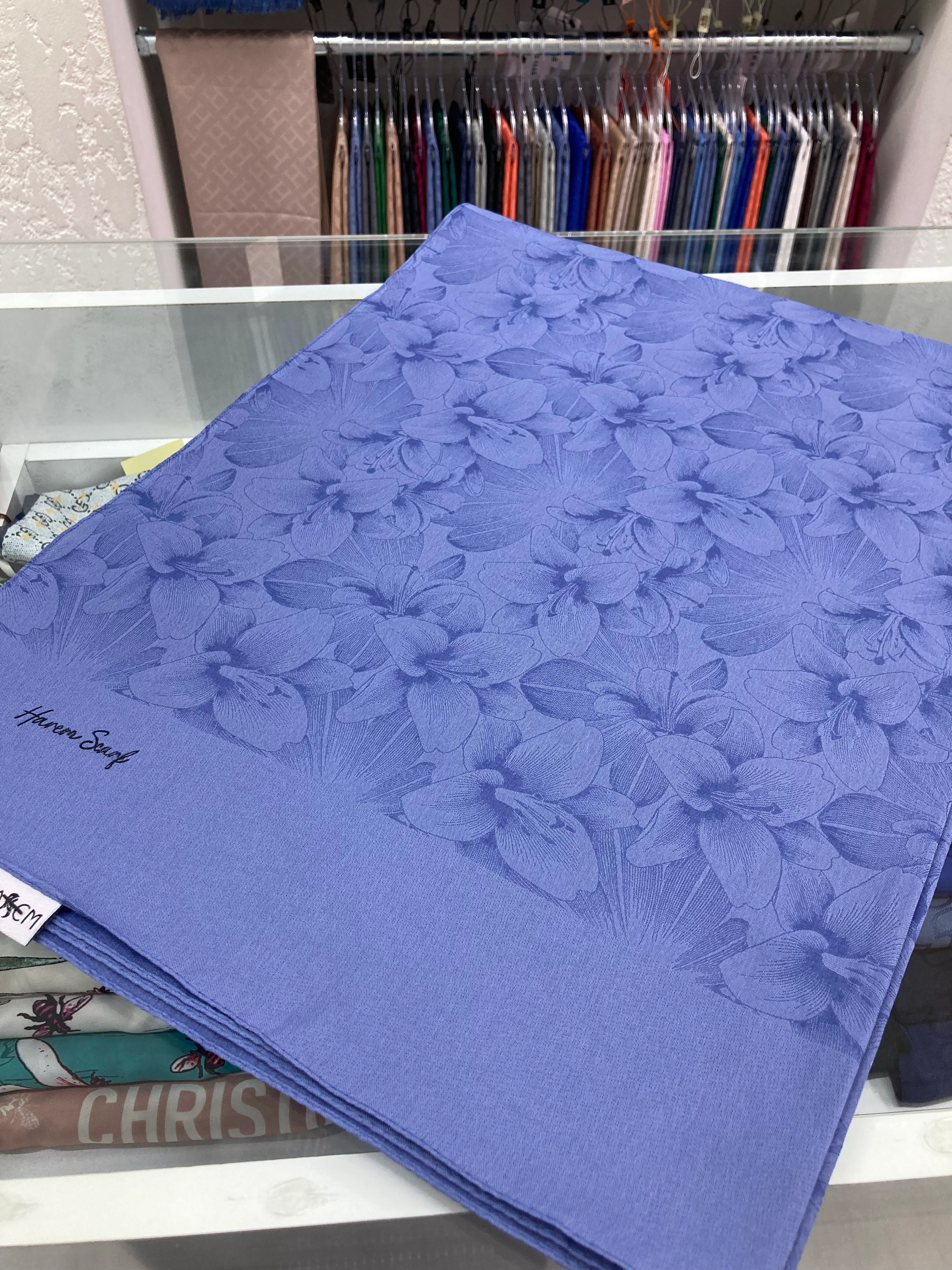 Gold Derin Viskon Şal Koyu İndigo