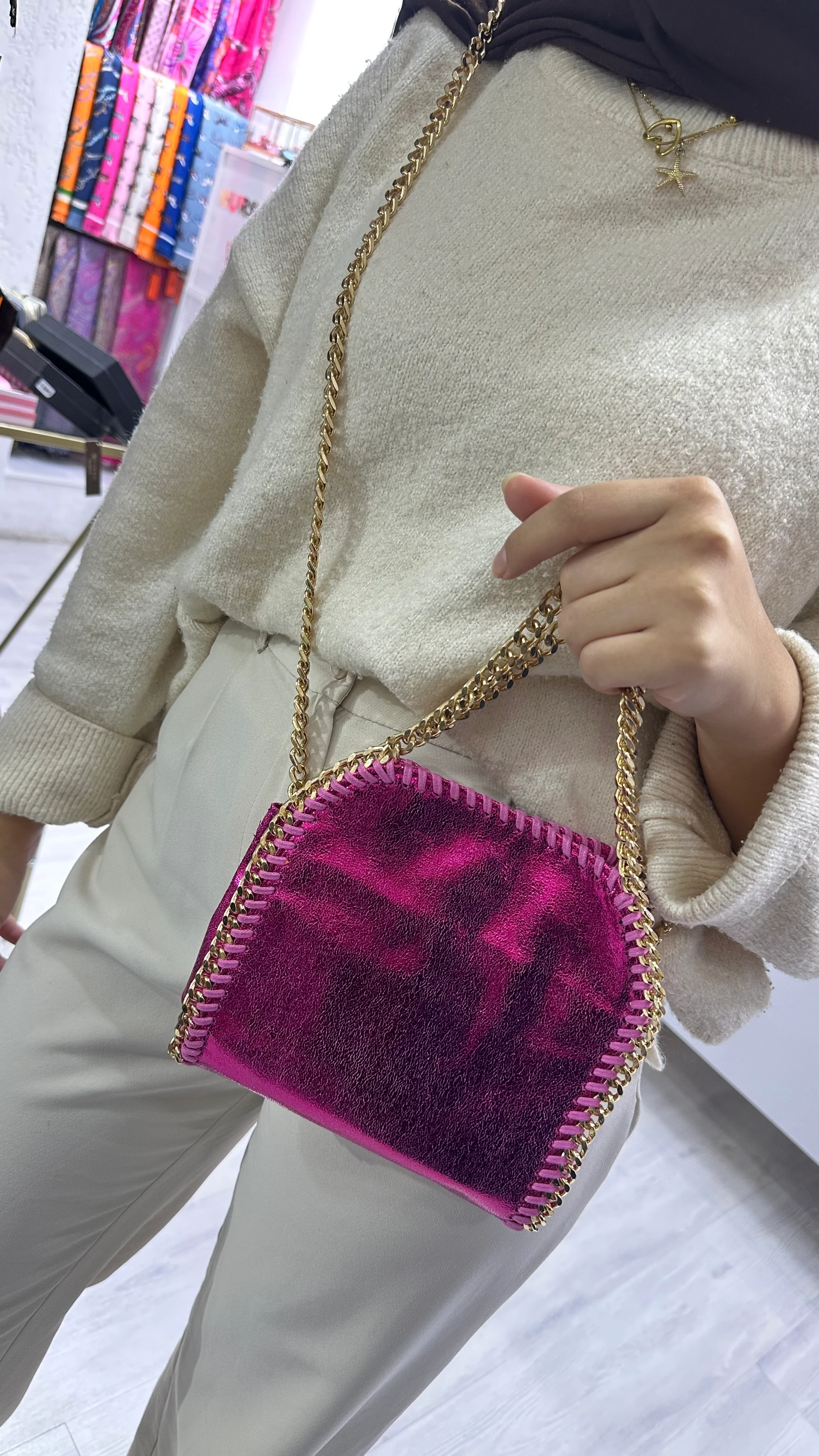 STLLA A+ Kalite Çanta Fuşya 