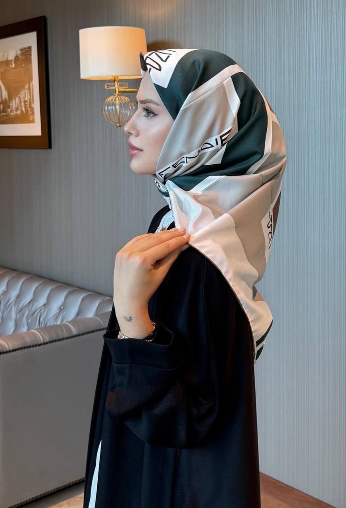 F Twill İpek Eşarp
