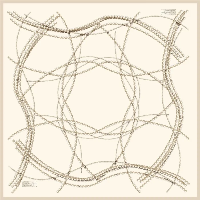 İnci Zincir Güz Eşarp Ekru