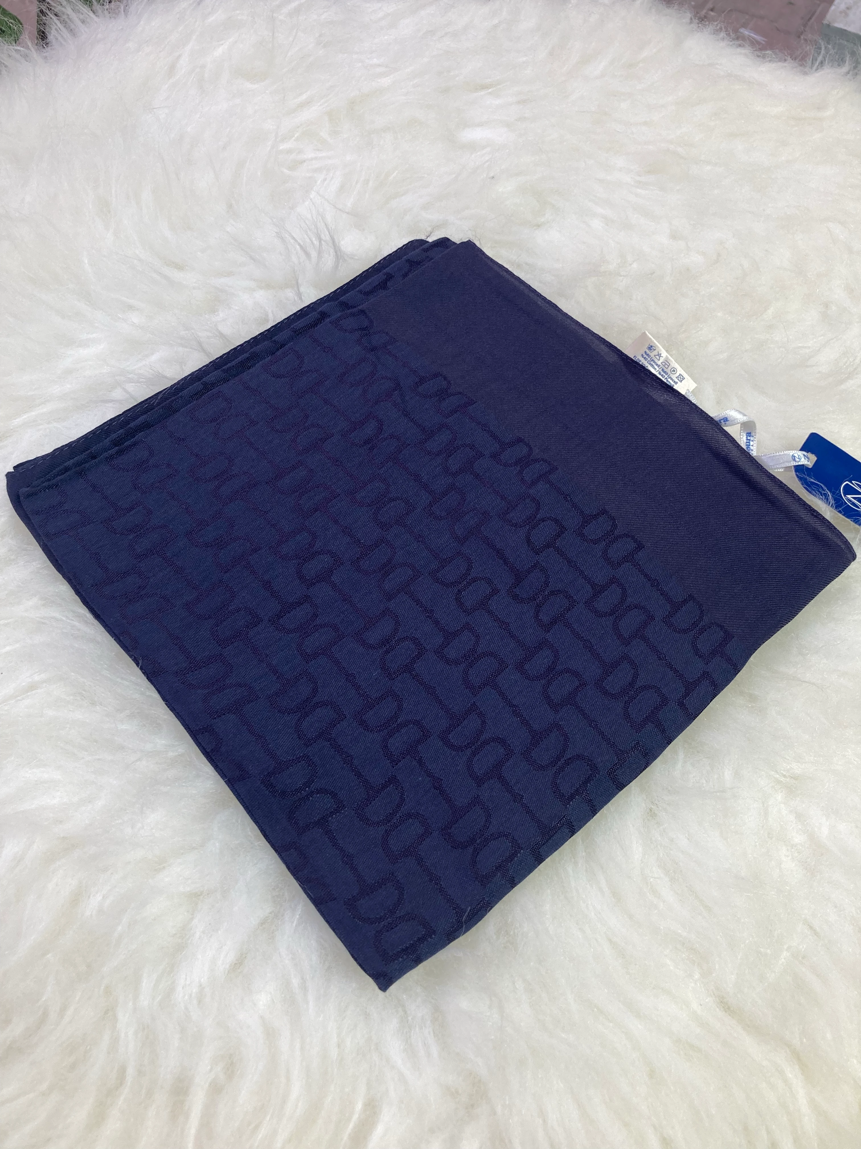 Kelepçe Naia Pamuk Eşarp Lacivert