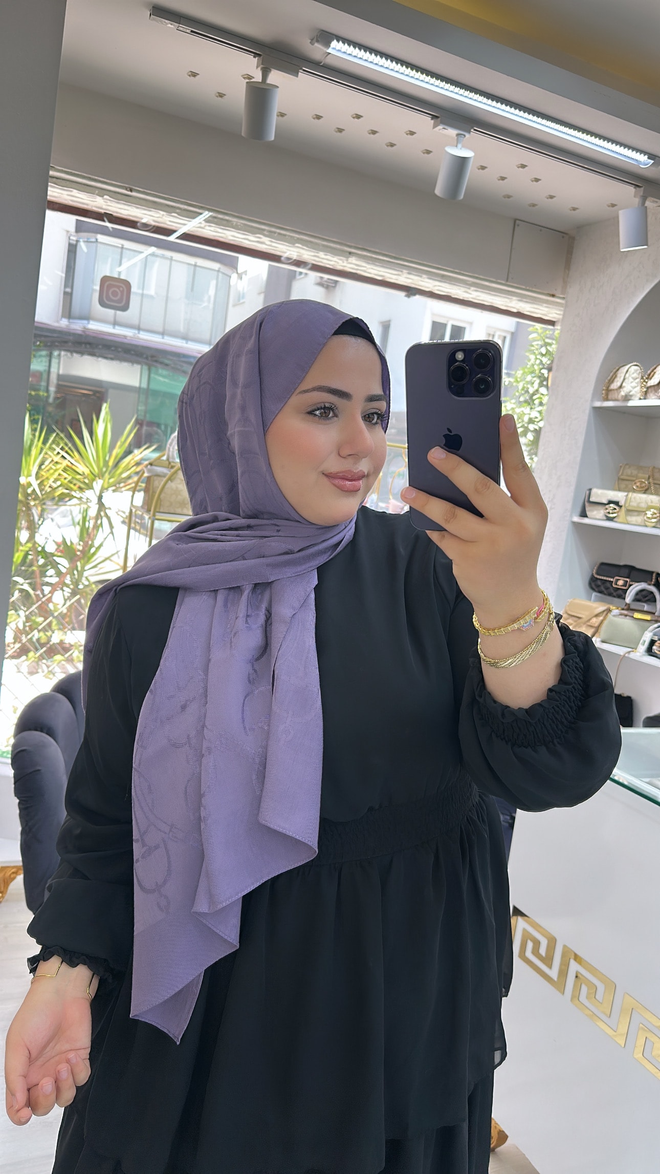 Maria Naia Pamuk Şal  Leylak