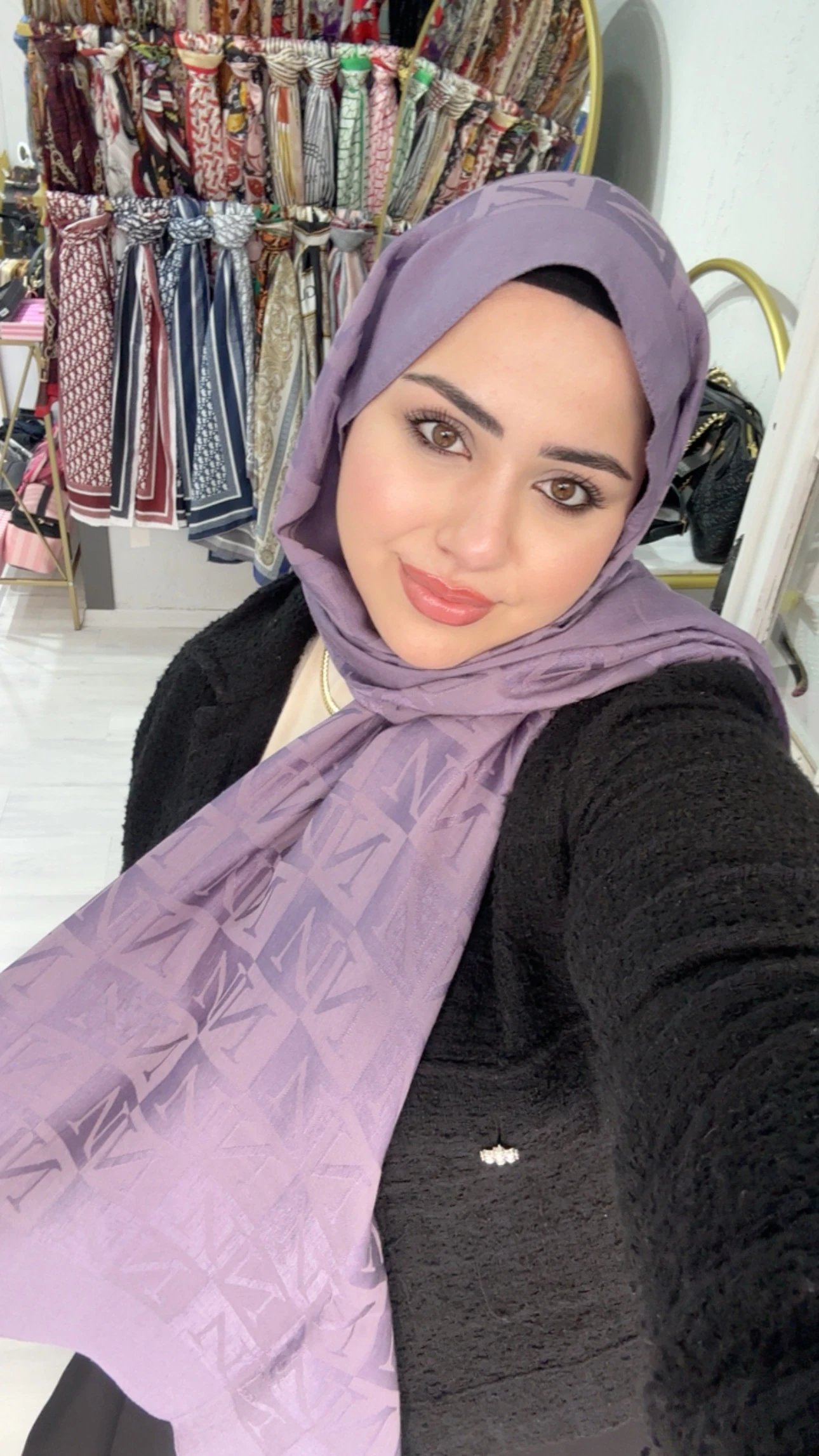 Noura Naia Pamuk Şal Lavanta 