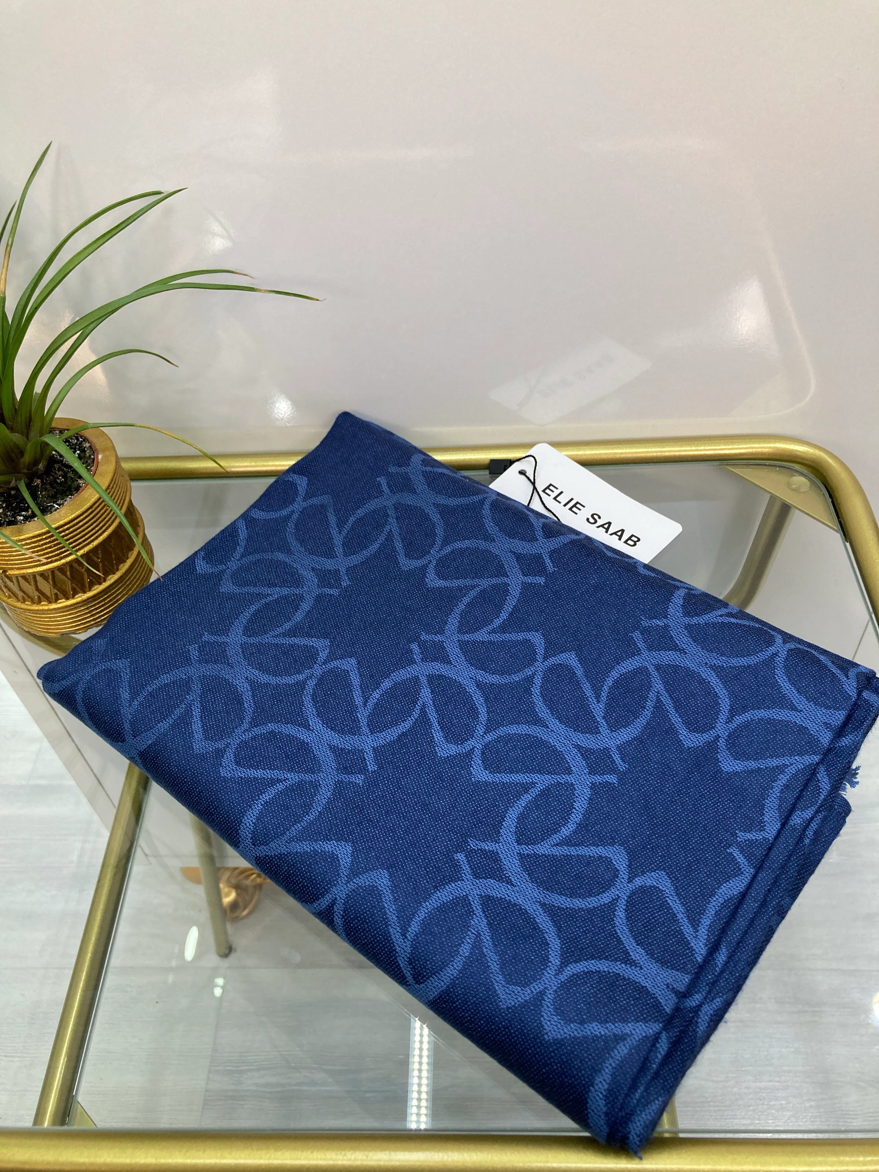 Elies Kaşmir İpek Şal Lacivert