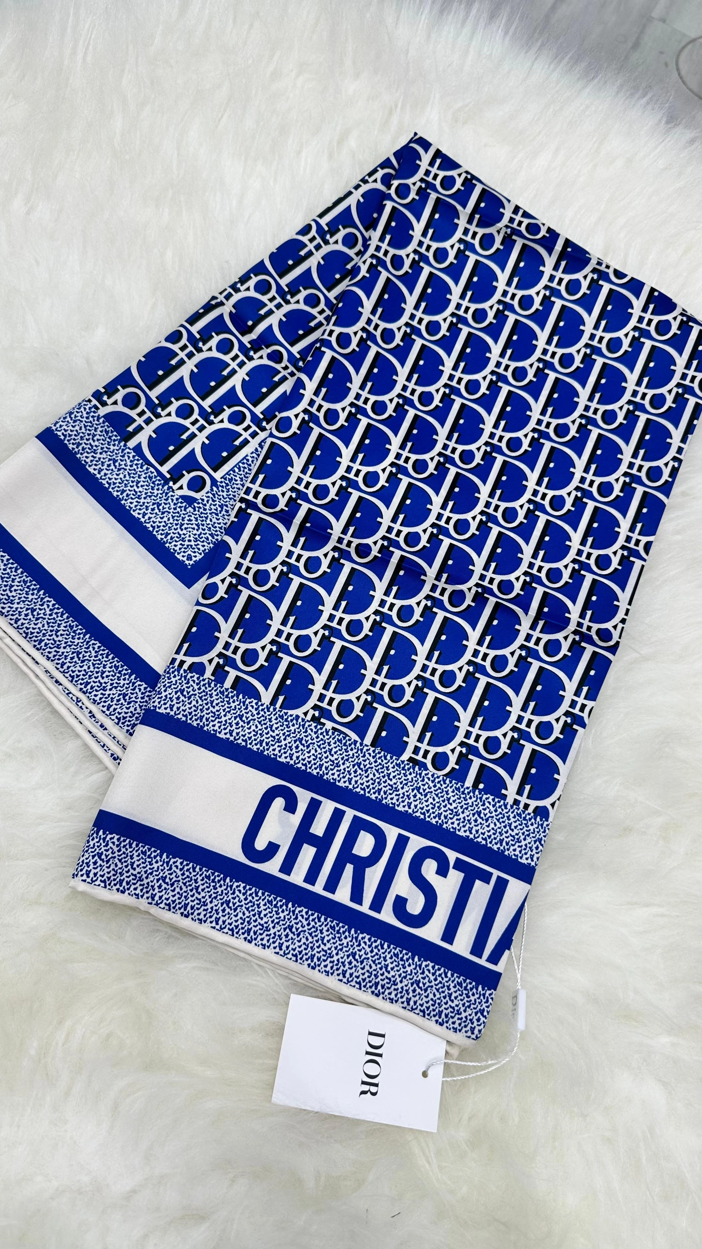 DR İthal Twill İpek Eşarp Saks Mavi