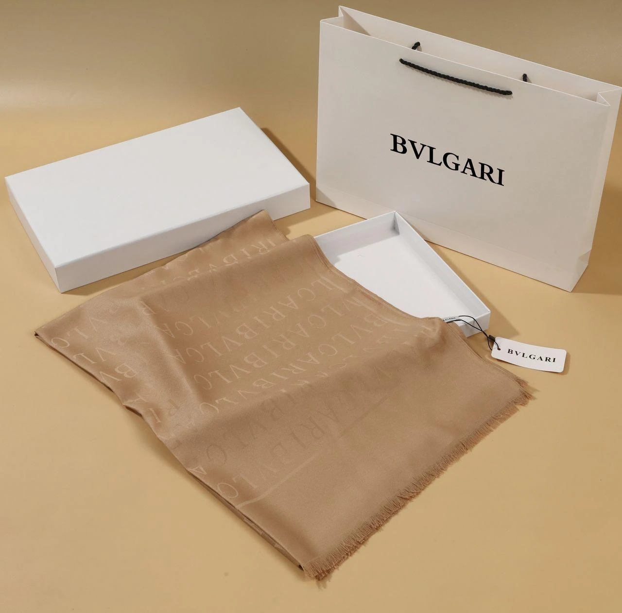 Bvlgr İthal Pamuk İpek Şal Gold