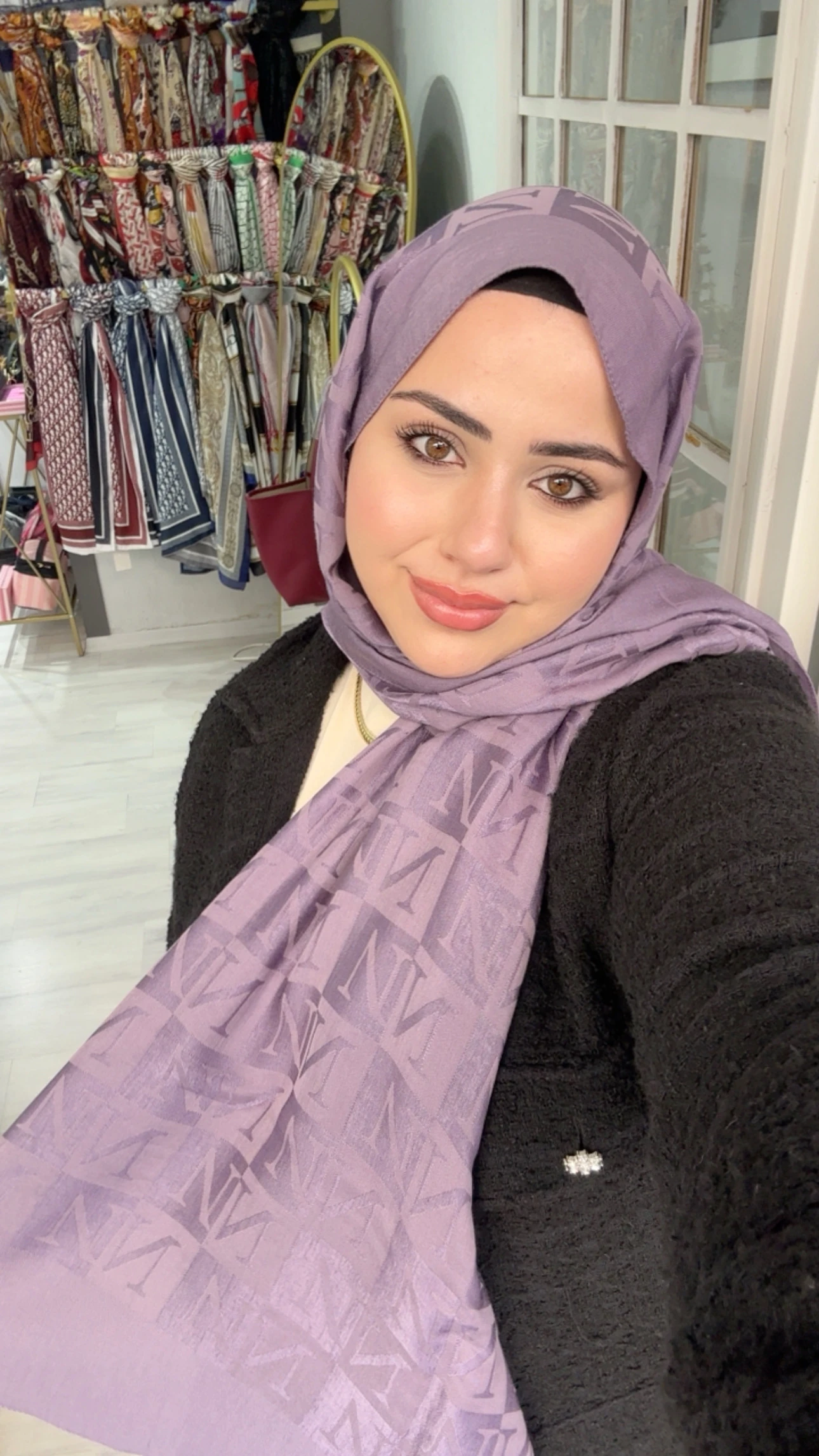 Noura Naia Pamuk Şal Lavanta 