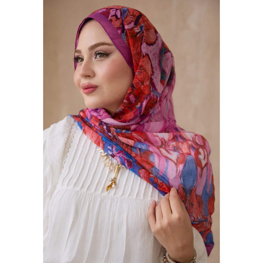 Azalea %100 Pamuk Şal/ Pembe