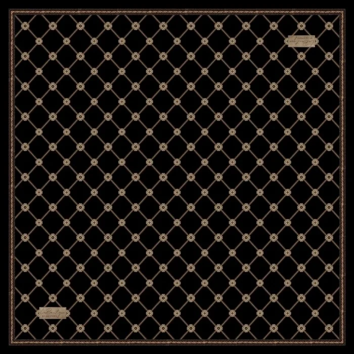 Çiçekli Monogram Güz Eşarp