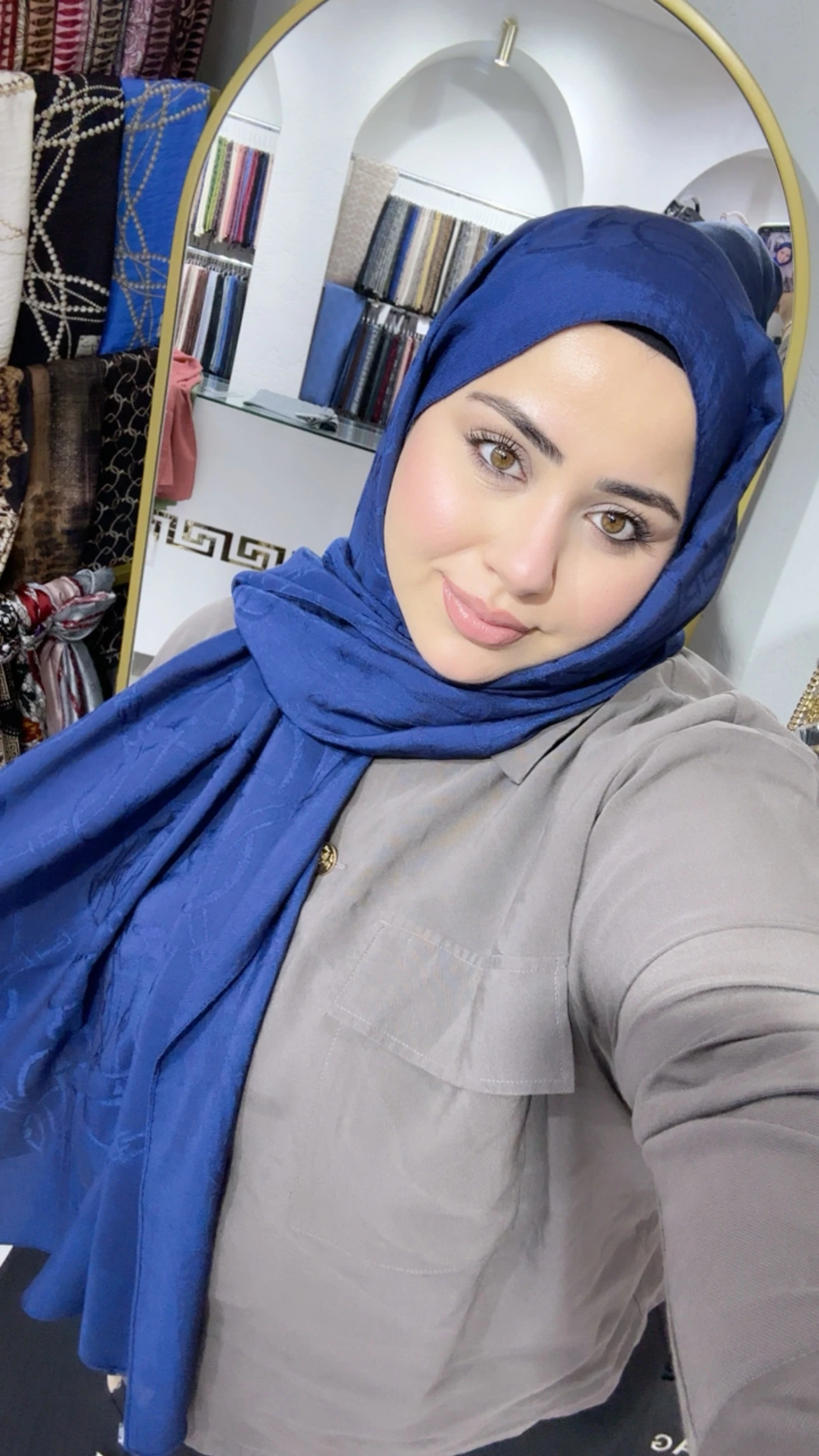 Maira Naia Pamuk Şal Lacivert 