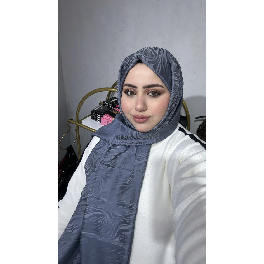 İpek dokuma zebra desen füme