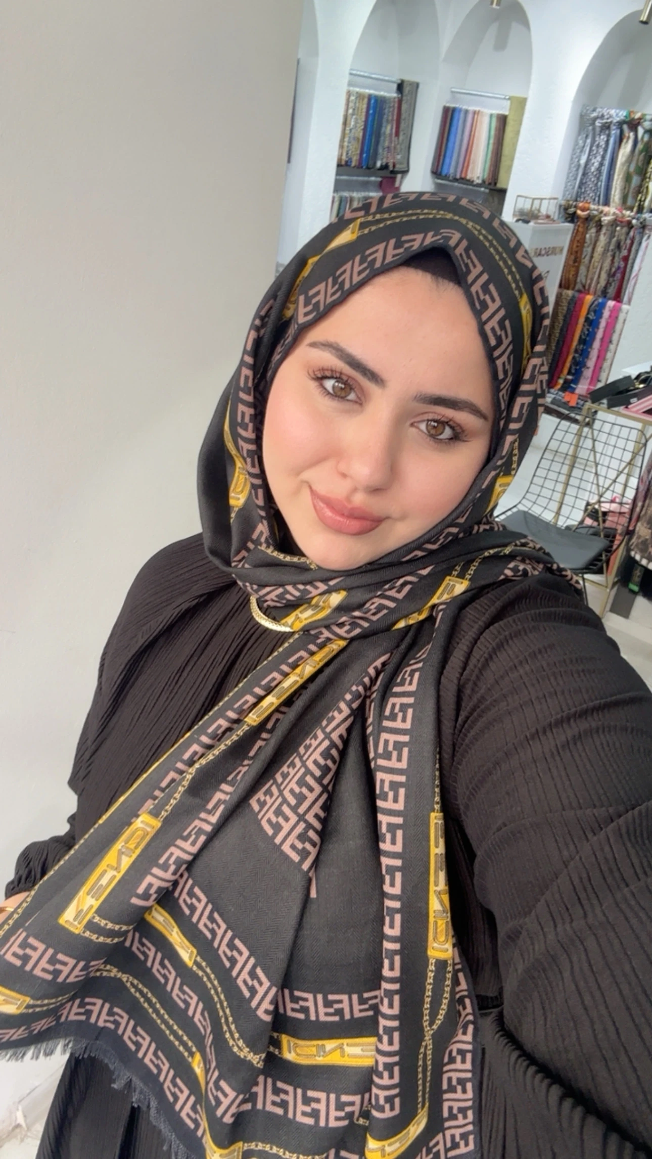 F Monogram İthal Yün Kaşmir Şal