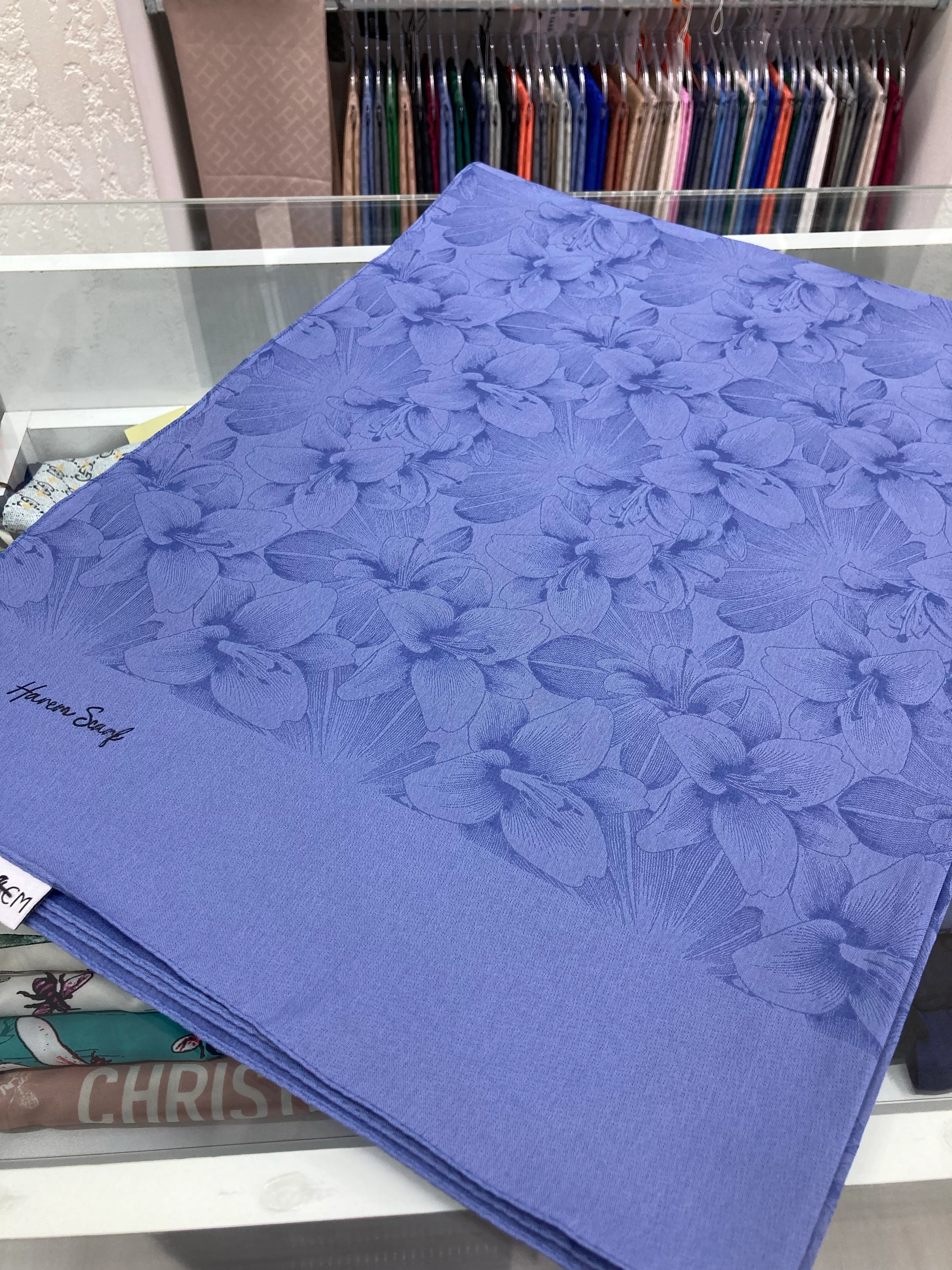 Gold Derin Viskon Şal Koyu İndigo