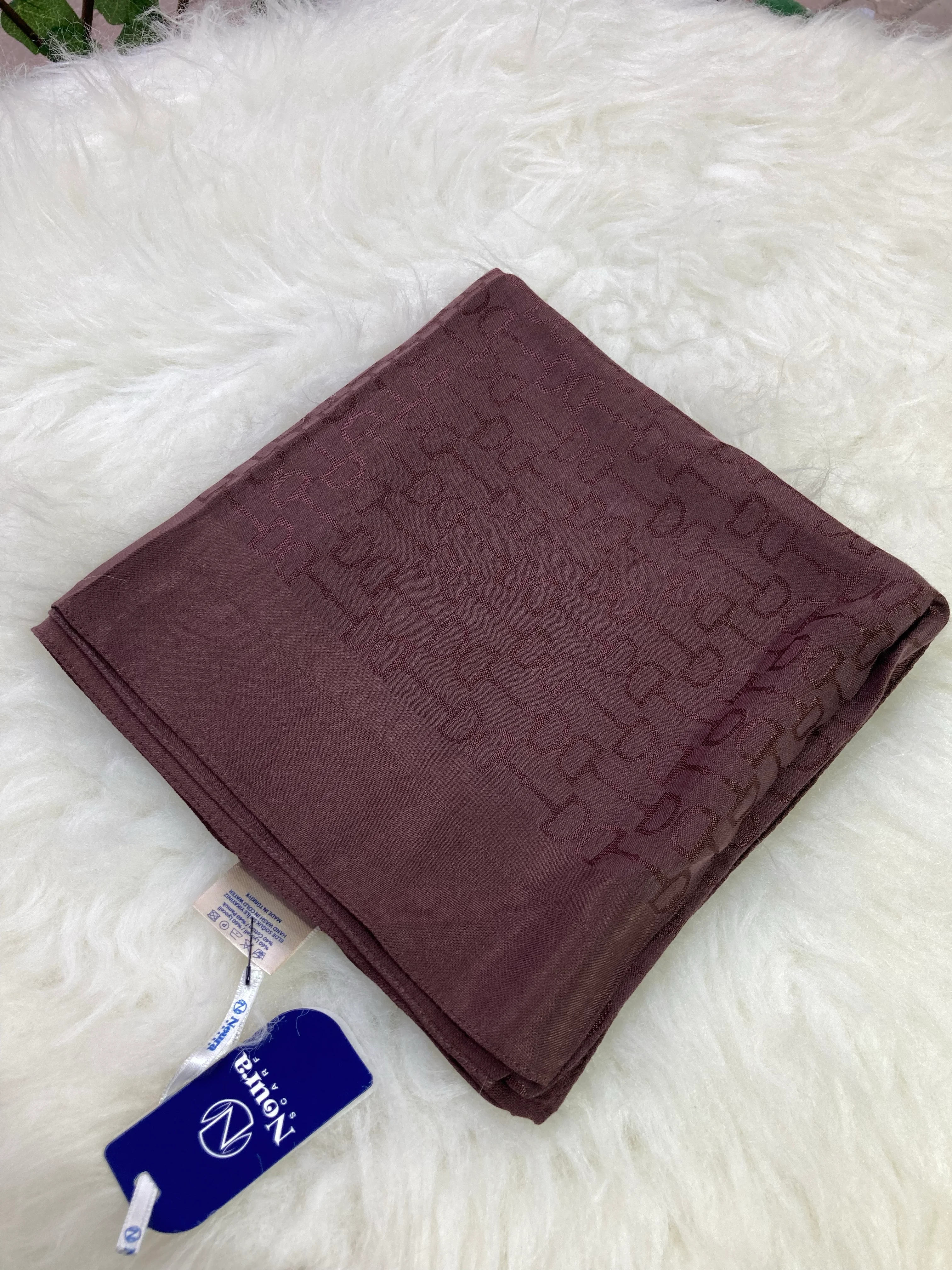 Kelepçe Naia Pamuk Eşarp Acı Kahve