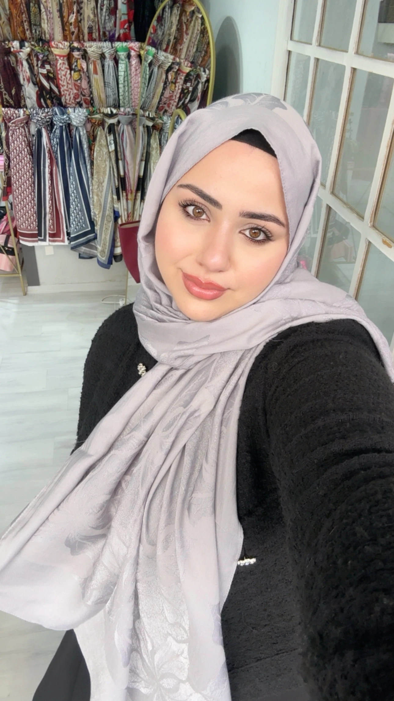 Noura Naia Pamuk Adel Şal Gri 