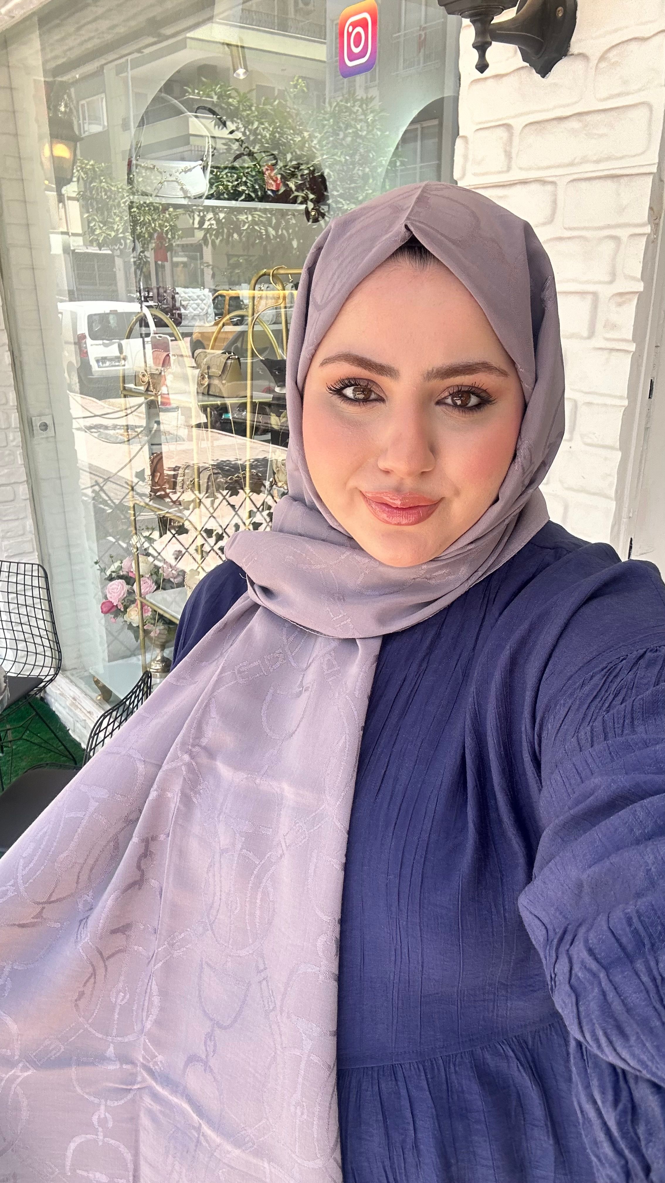 Maria Naia Pamuk Şal Gri