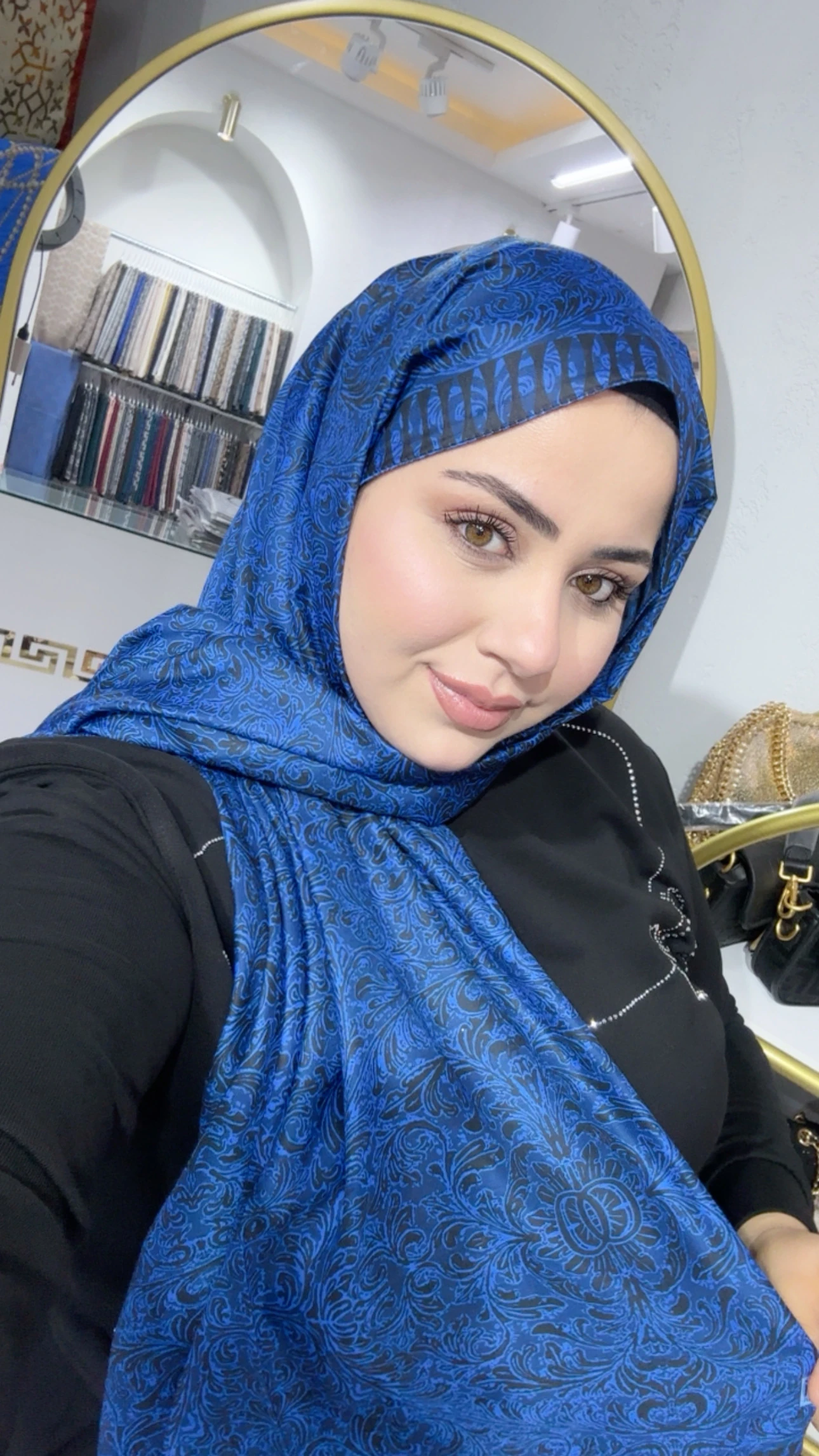 Soft Pamuk İpek Şal Saks Mavisi 