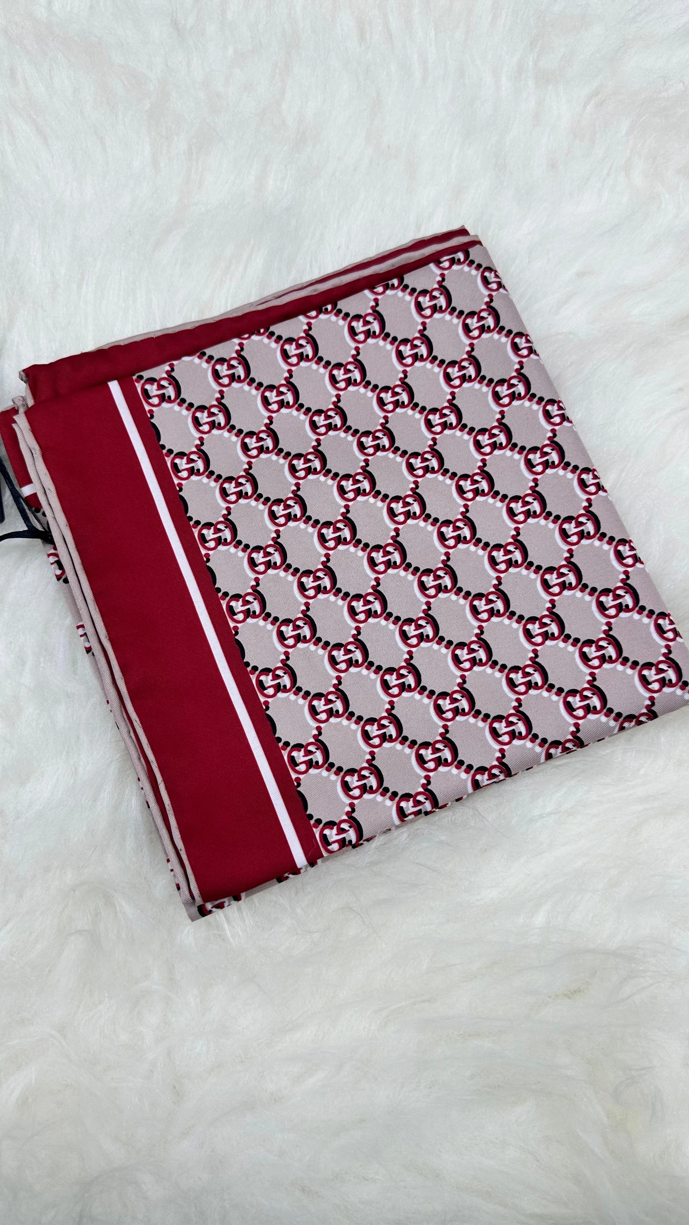 G Monogram İthal Twill İpek Eşarp