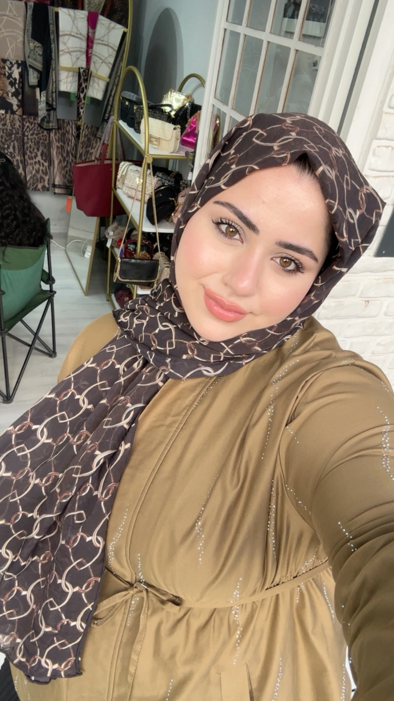 Halkalı Zincir Desen Güz Şal