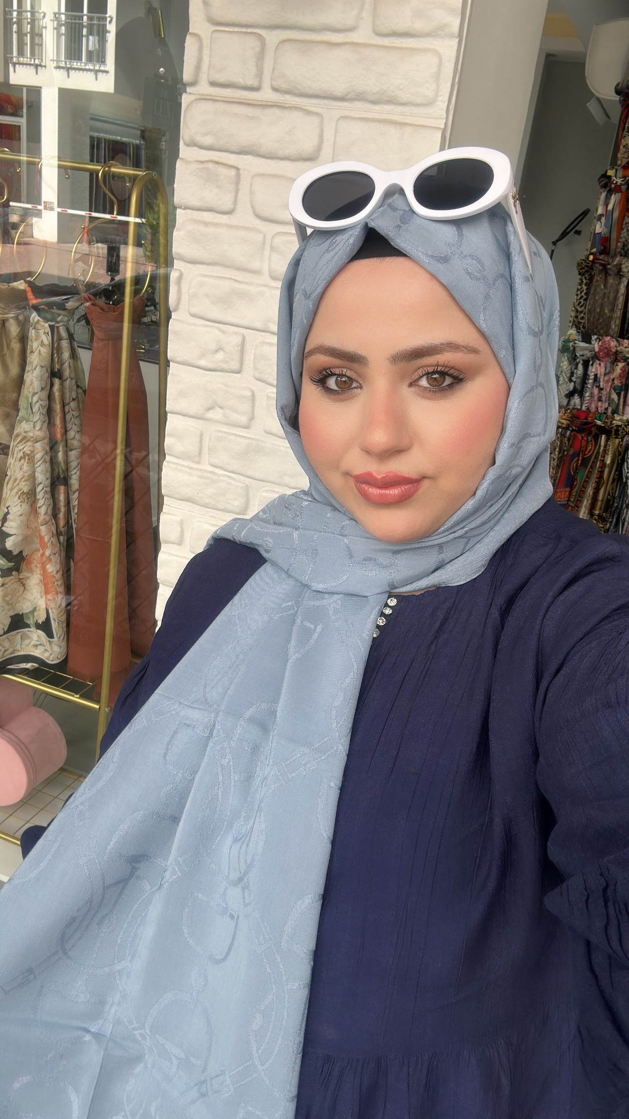 Maria Naia Pamuk Şal Kot Mavi