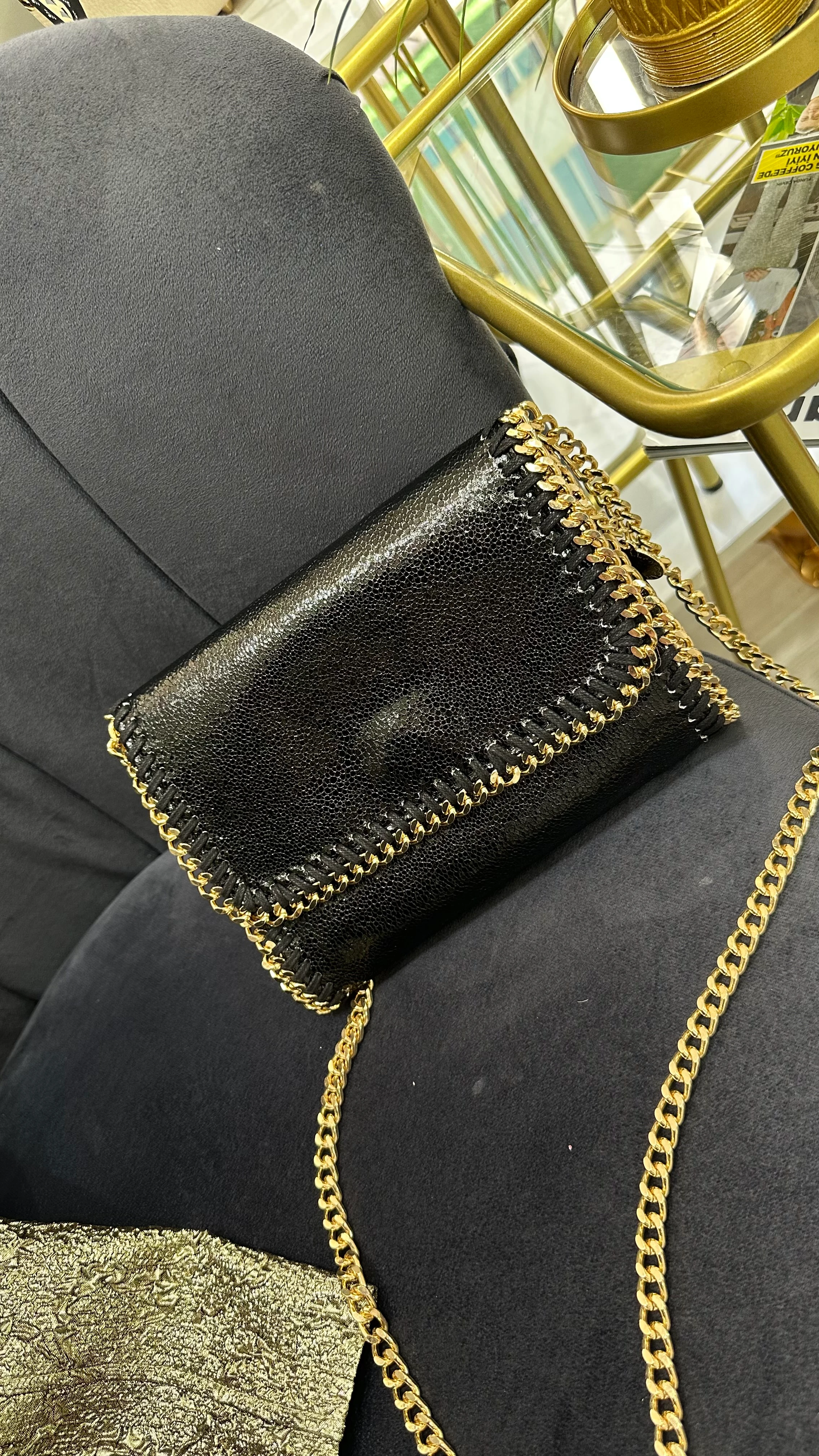 STLLA Gold Zincir Detaylı Çanta 