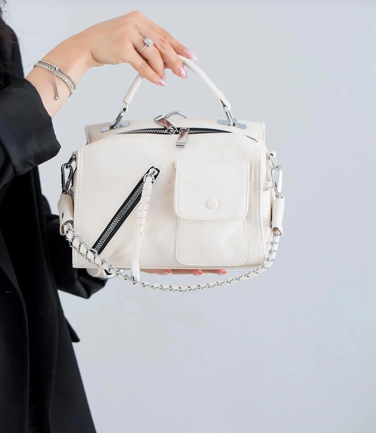 İthal Deri Çapraz Omuz Çantası