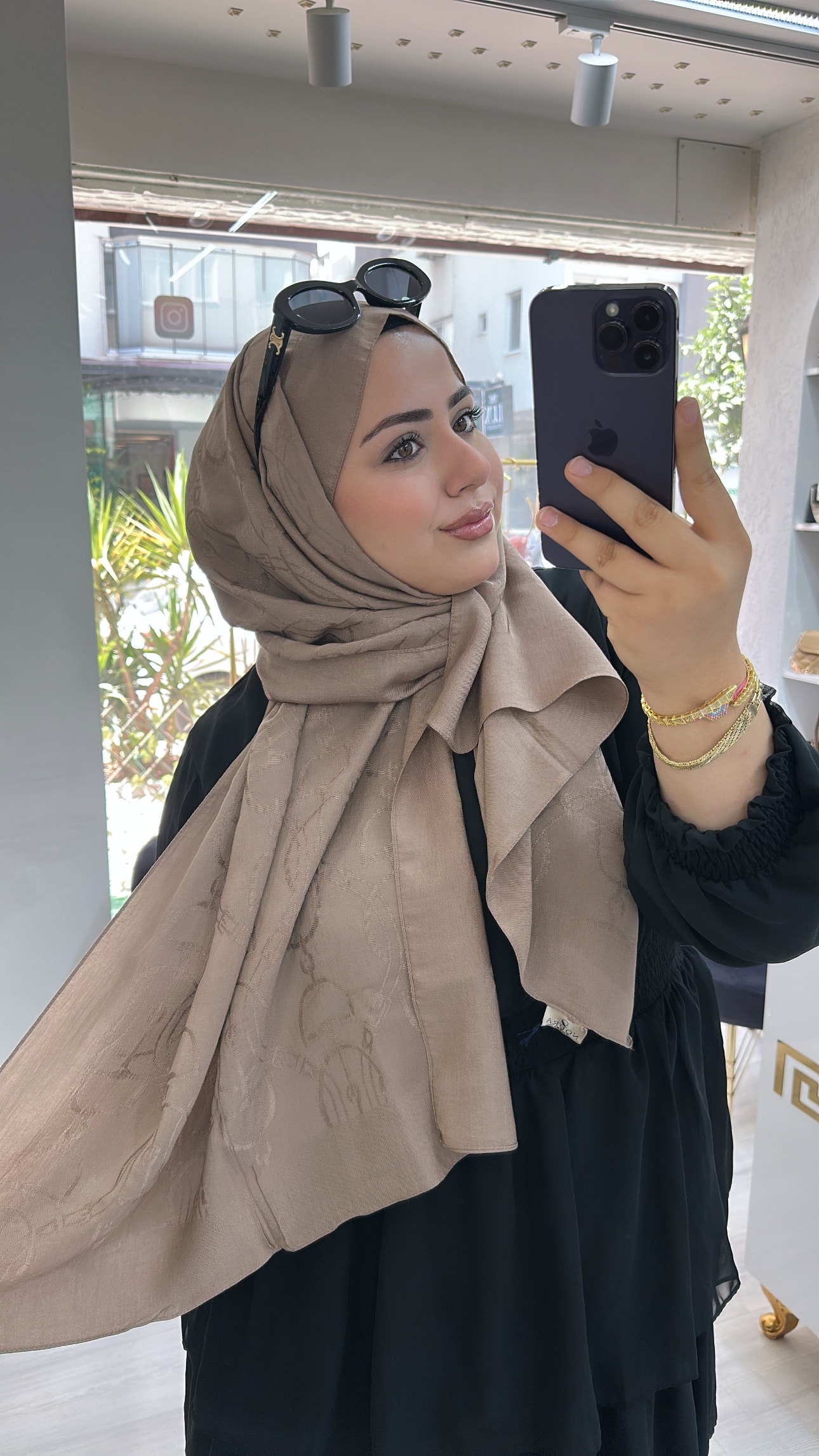 Maria Naia Pamuk Şal Latte