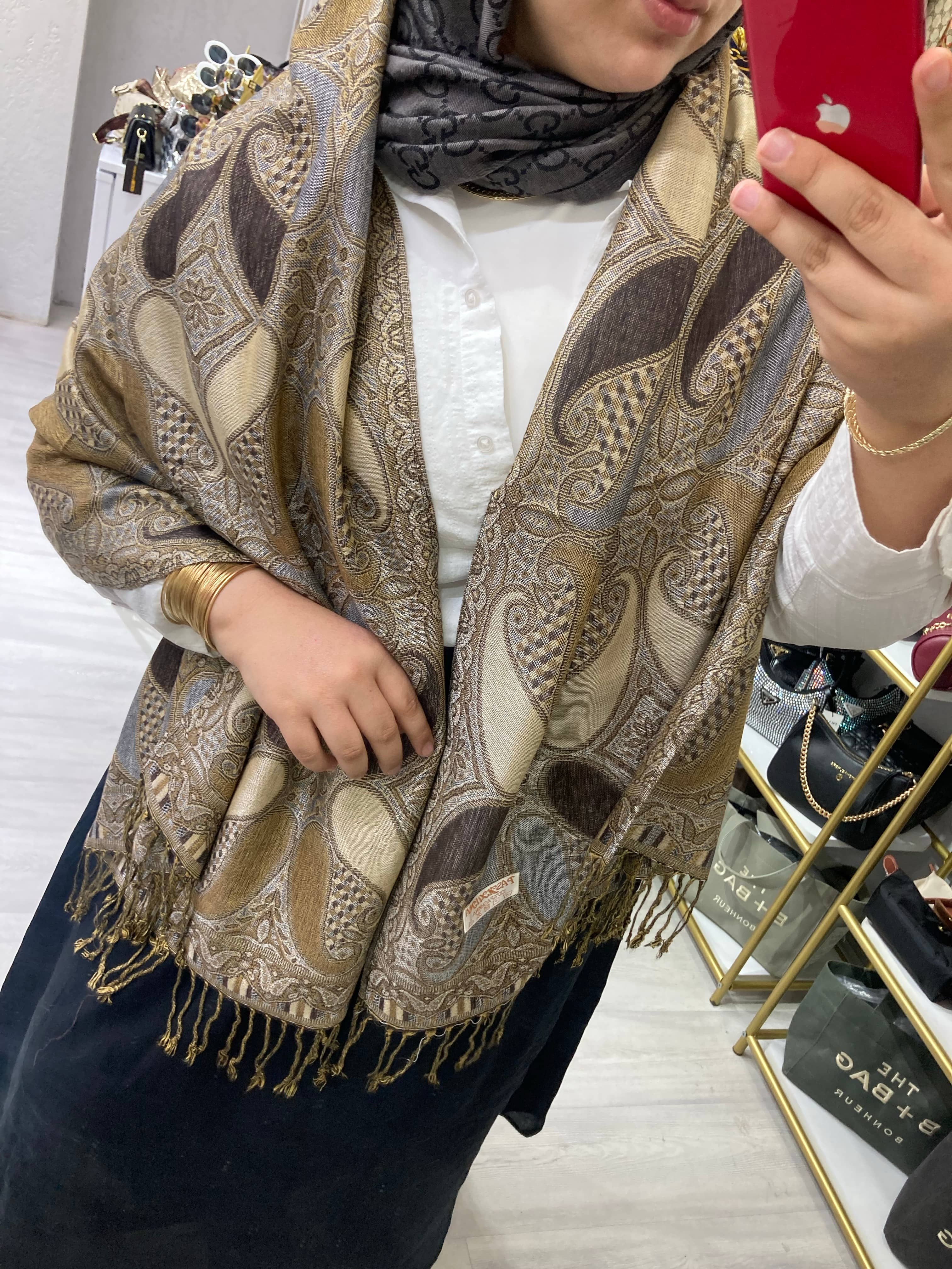 %100 Pashmina Omuz Şalı 