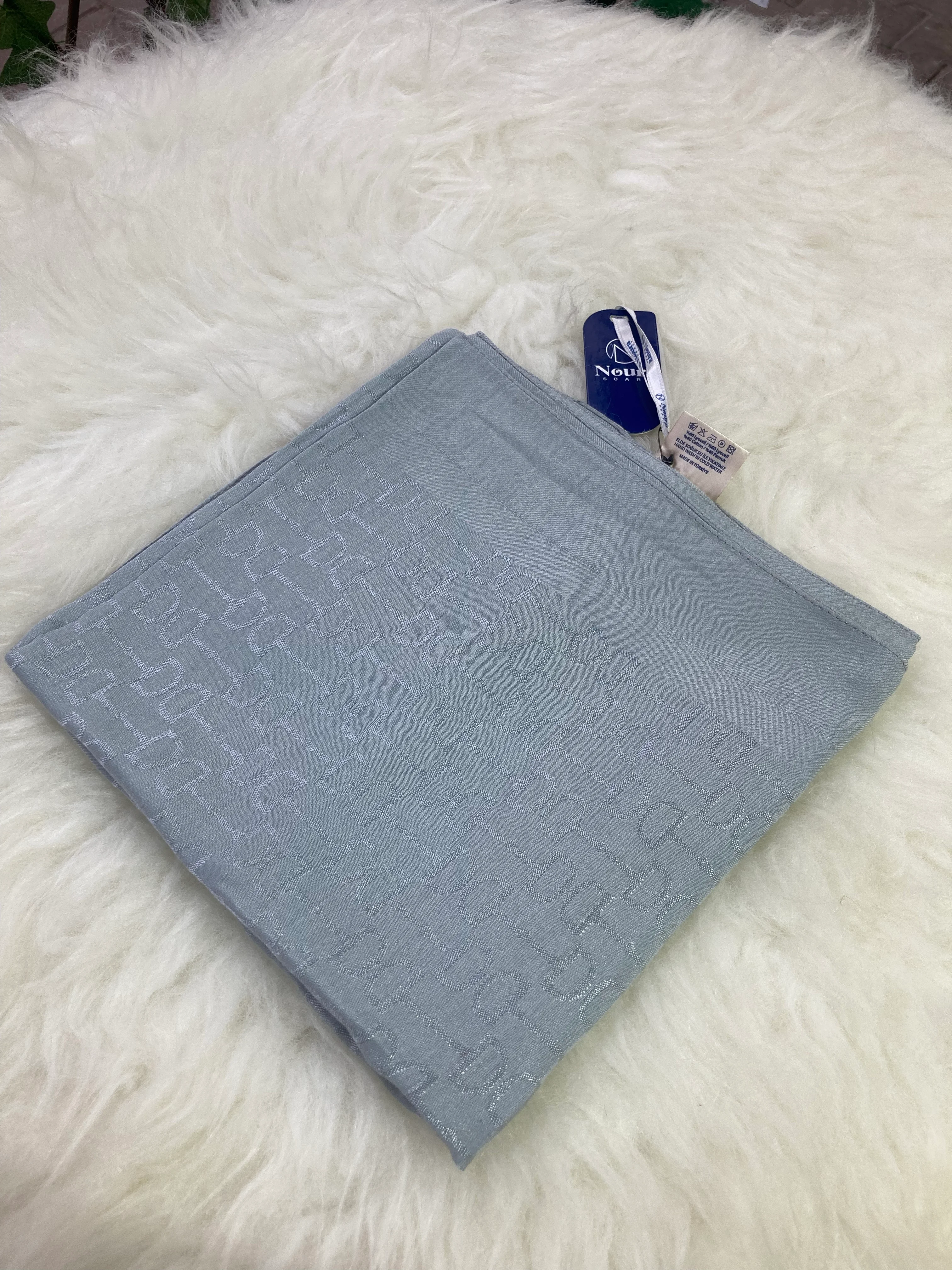 Kelepçe Naia Pamuk Eşarp Gri