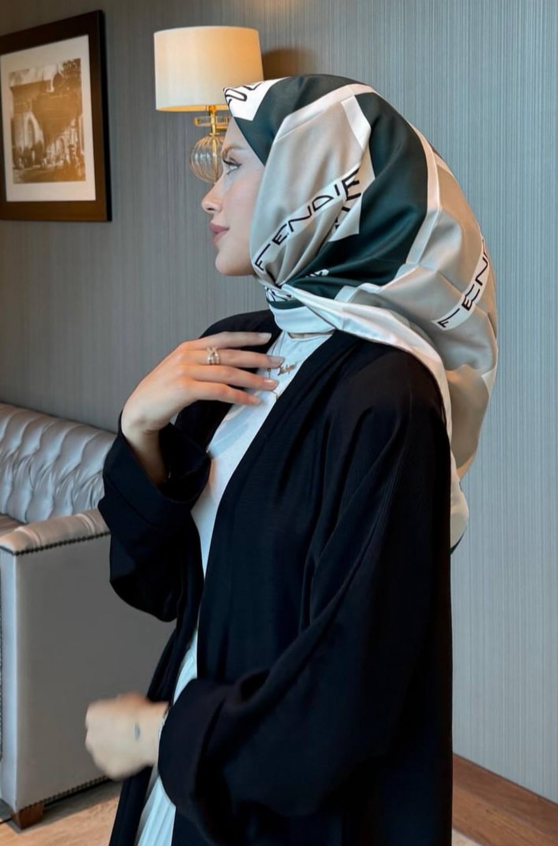 F Twill İpek Eşarp