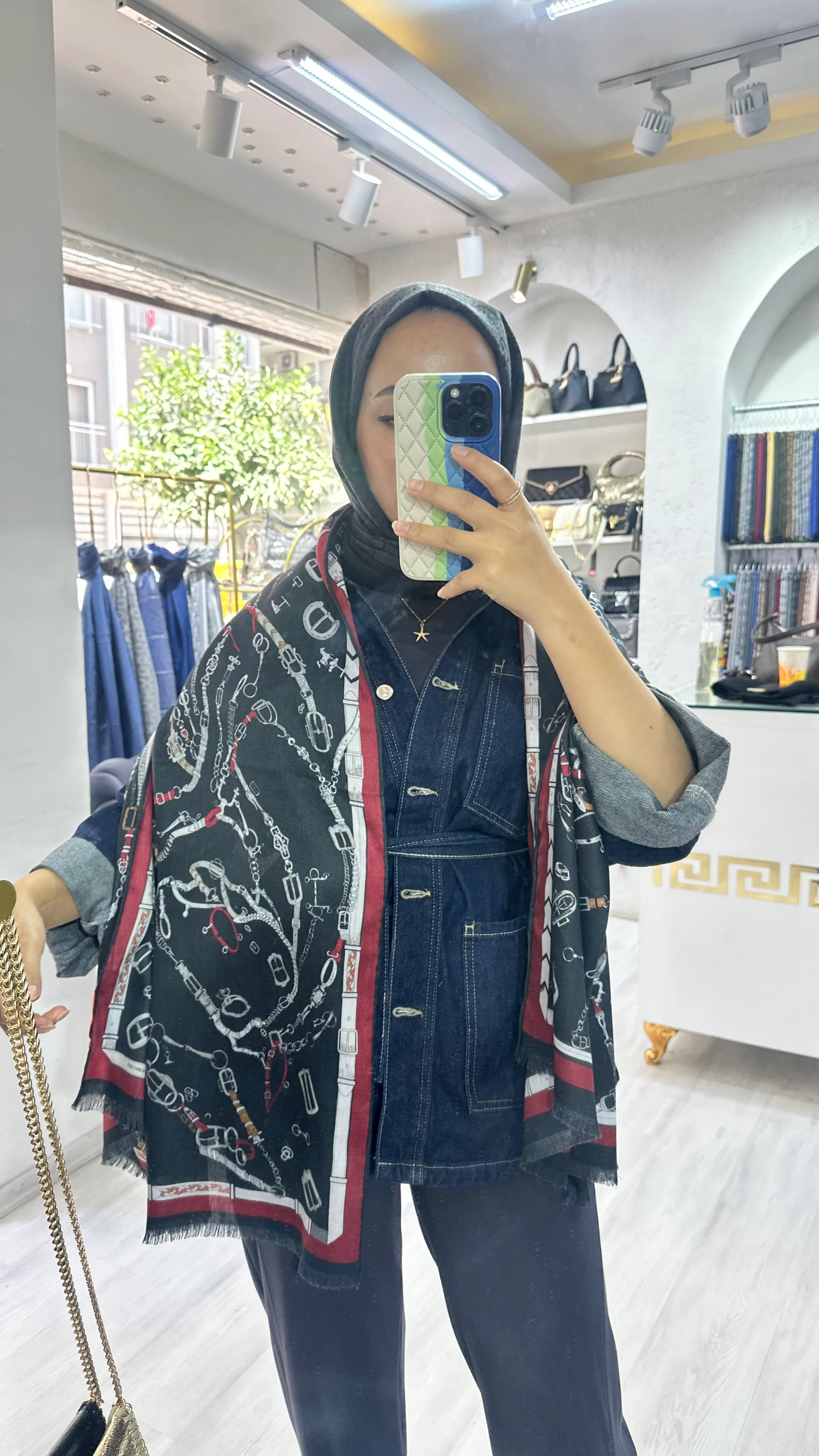 İthal Yün Kaşmir Şal Siyah 