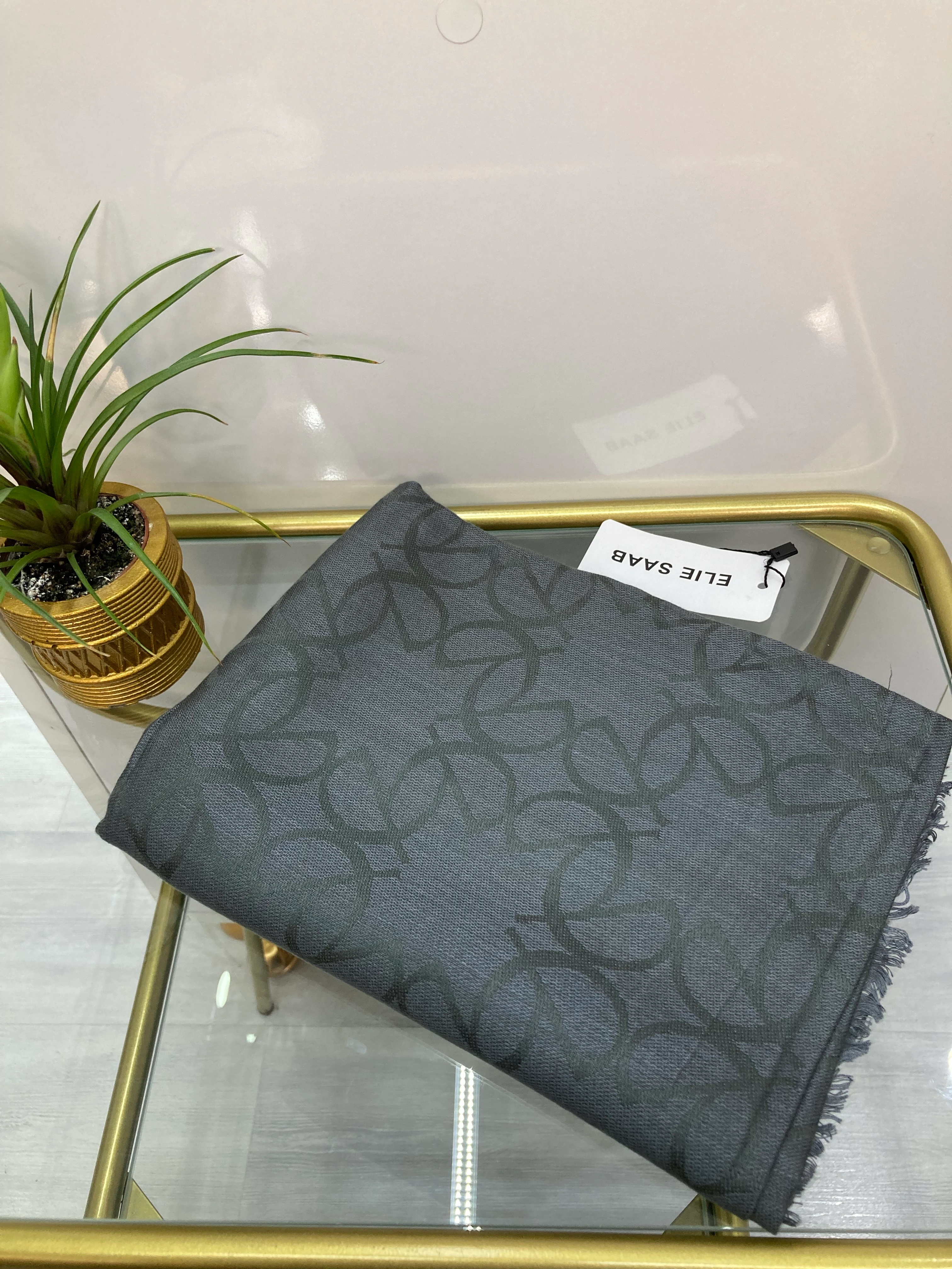 Elies Kaşmir İpek Şal Füme