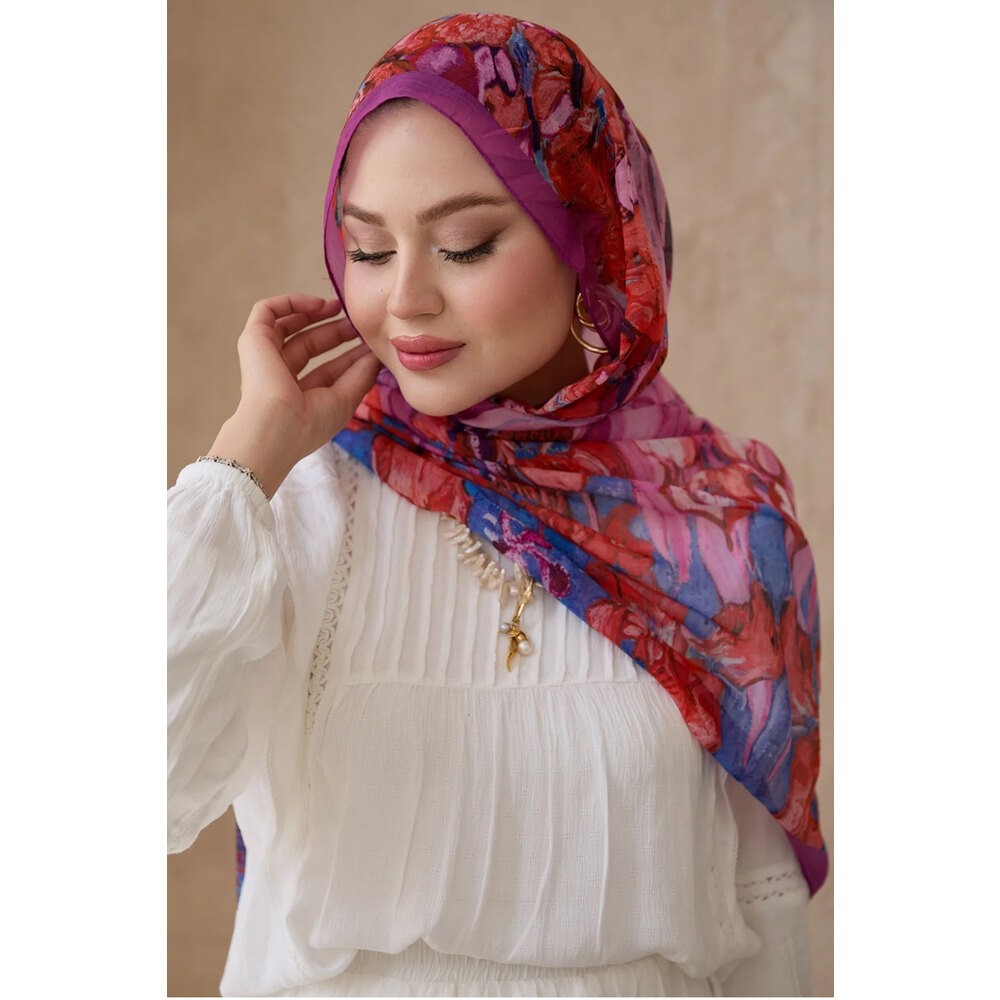 Azalea %100 Pamuk Şal/ Pembe