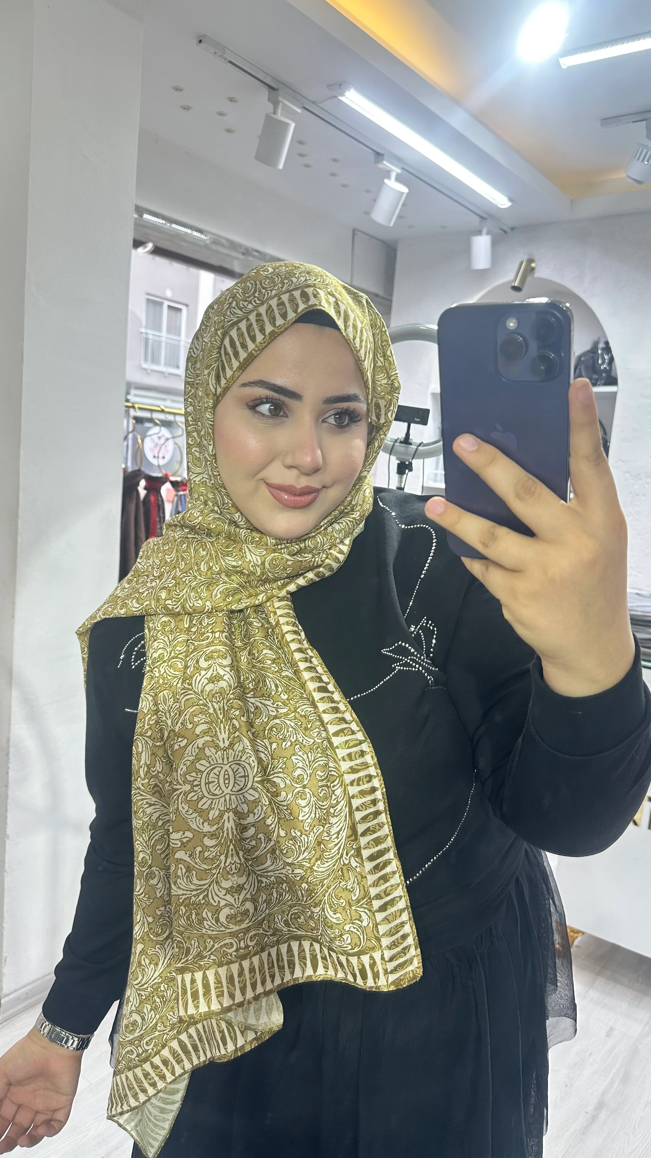 Soft Pamuk İpek Şal Hardal 