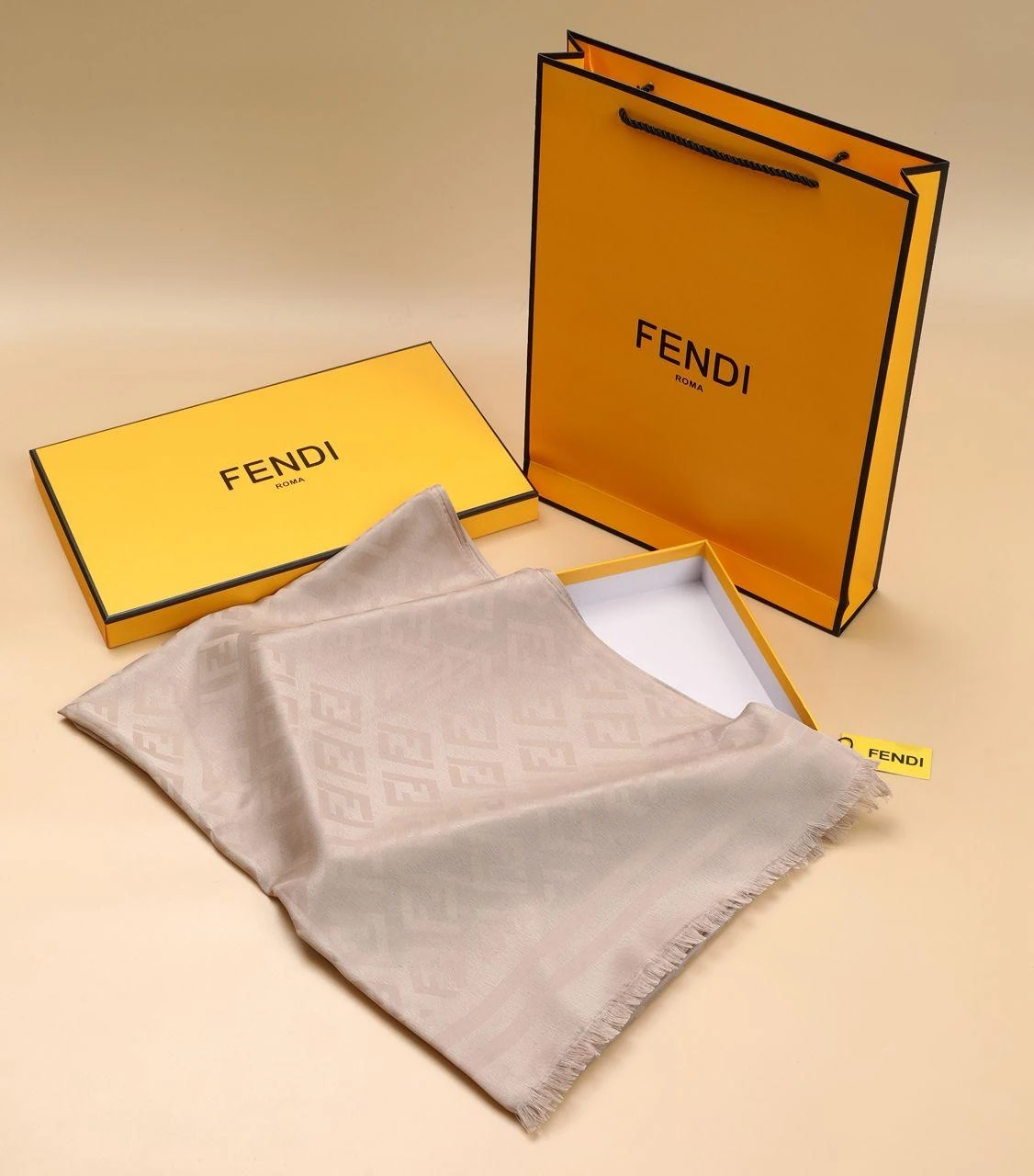 F Desen Pamuk İpek Şal Taş