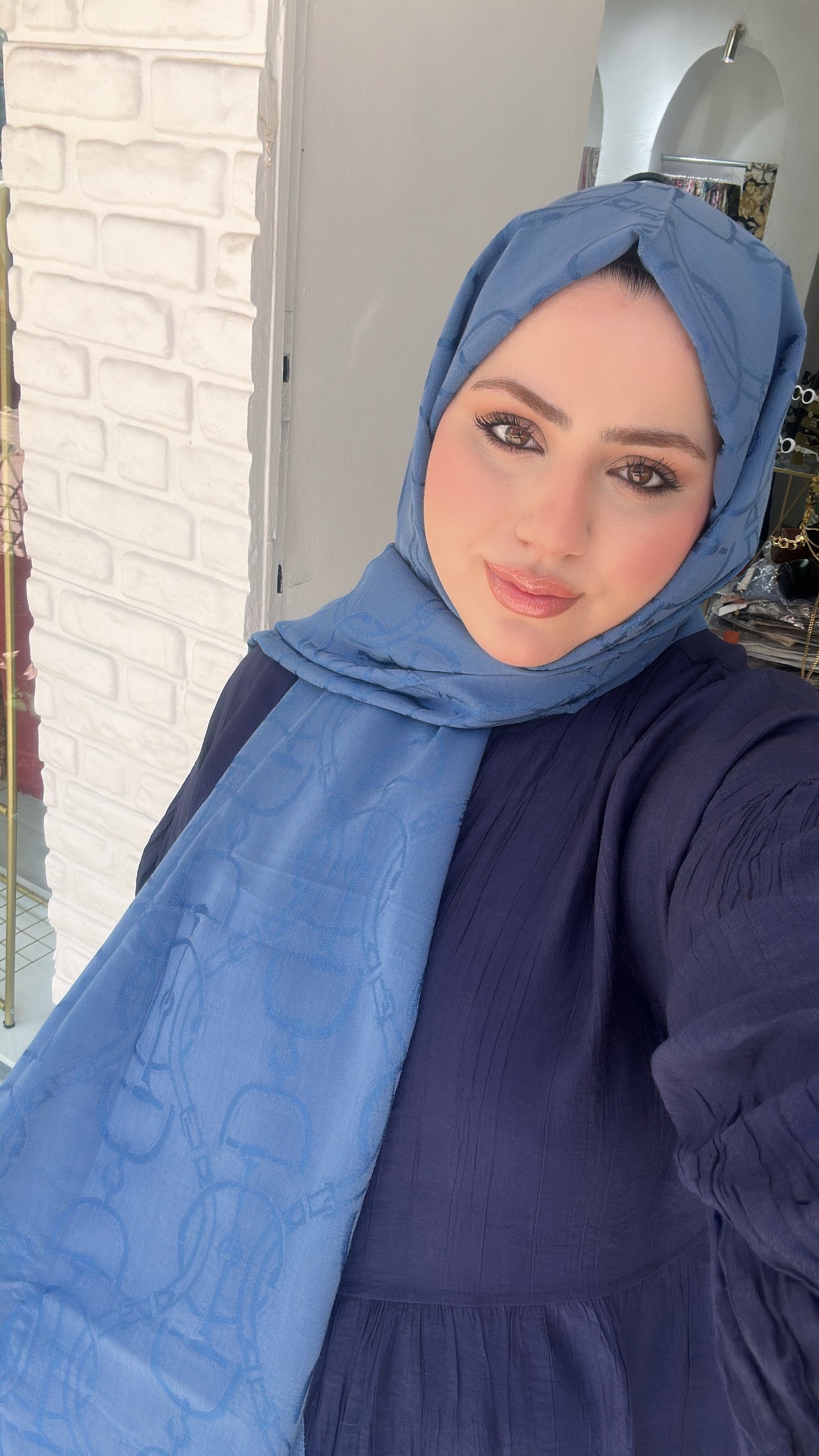 Maria Naia Pamuk Şal İndigo