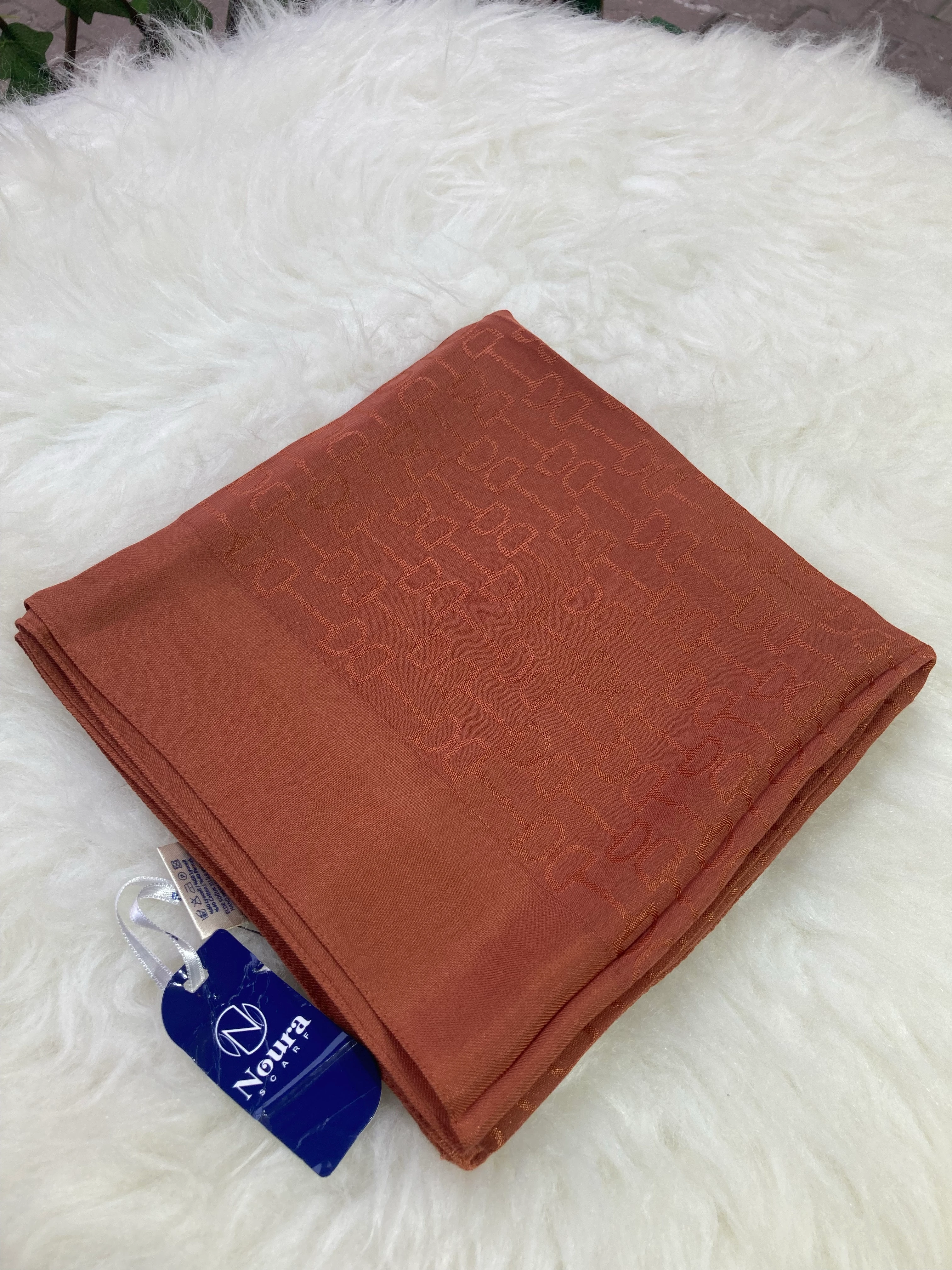 Kelepçe Noura Naia Pamuk Eşarp Kiremit