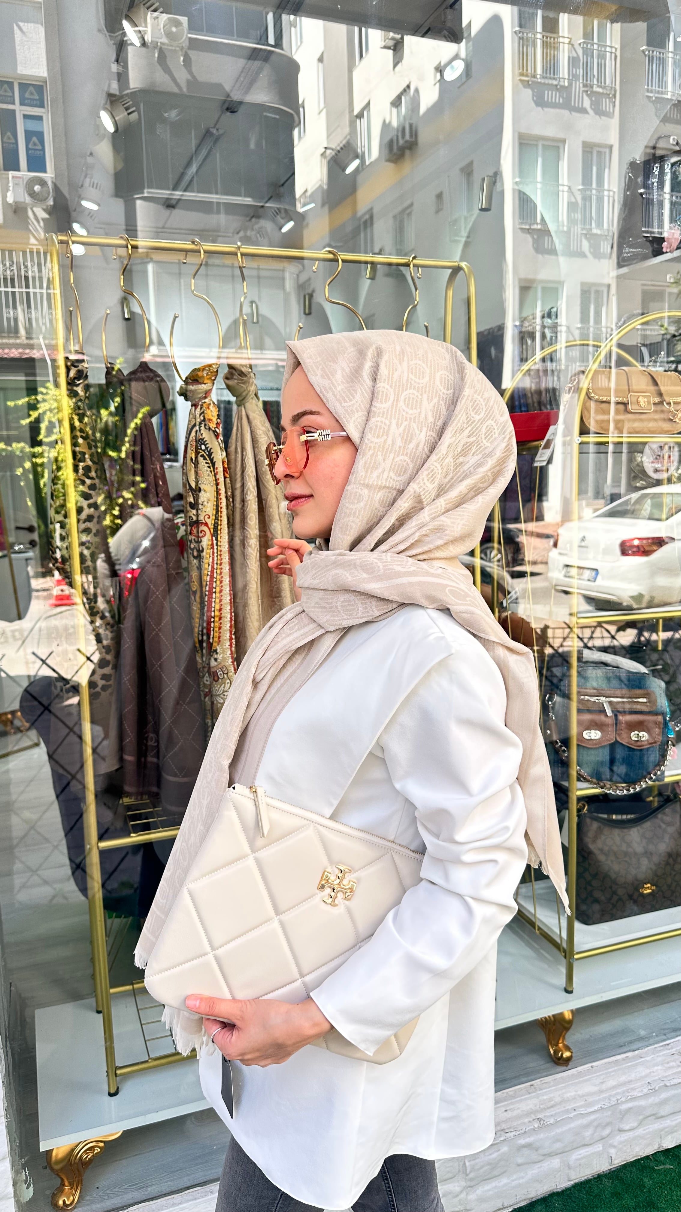 CK Yün İpek Şal Kum Beji 