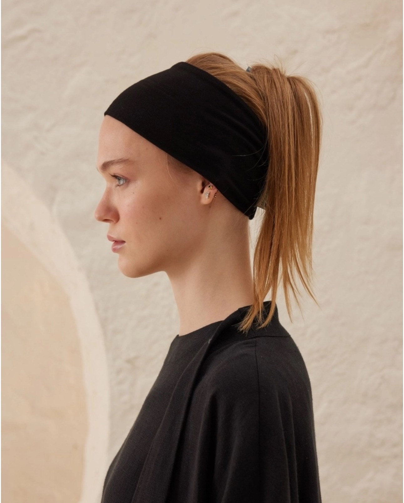 Silikonlu Kaymaz Bandana Siyah