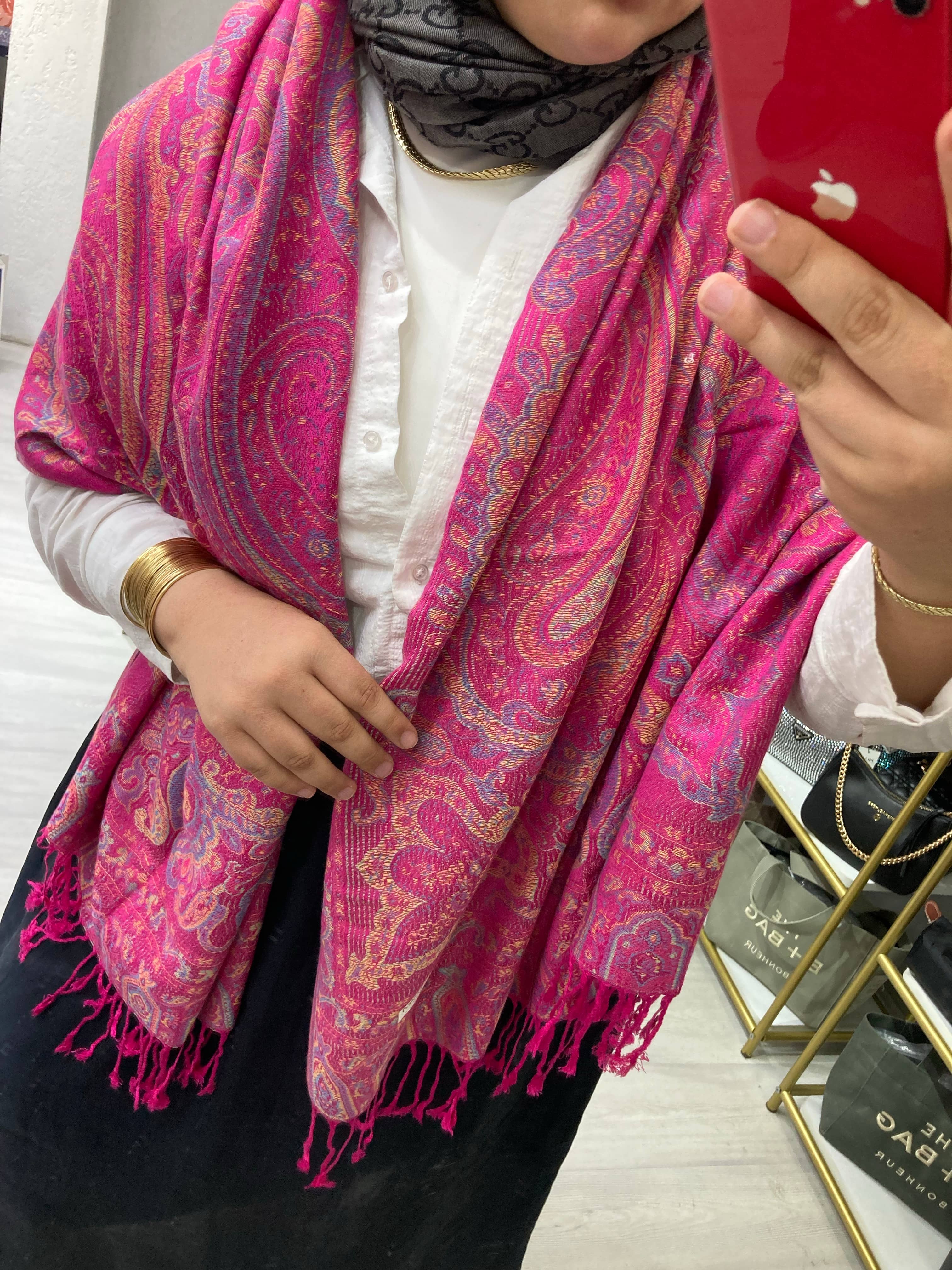 %100 Pashmina Omuz Şalı 