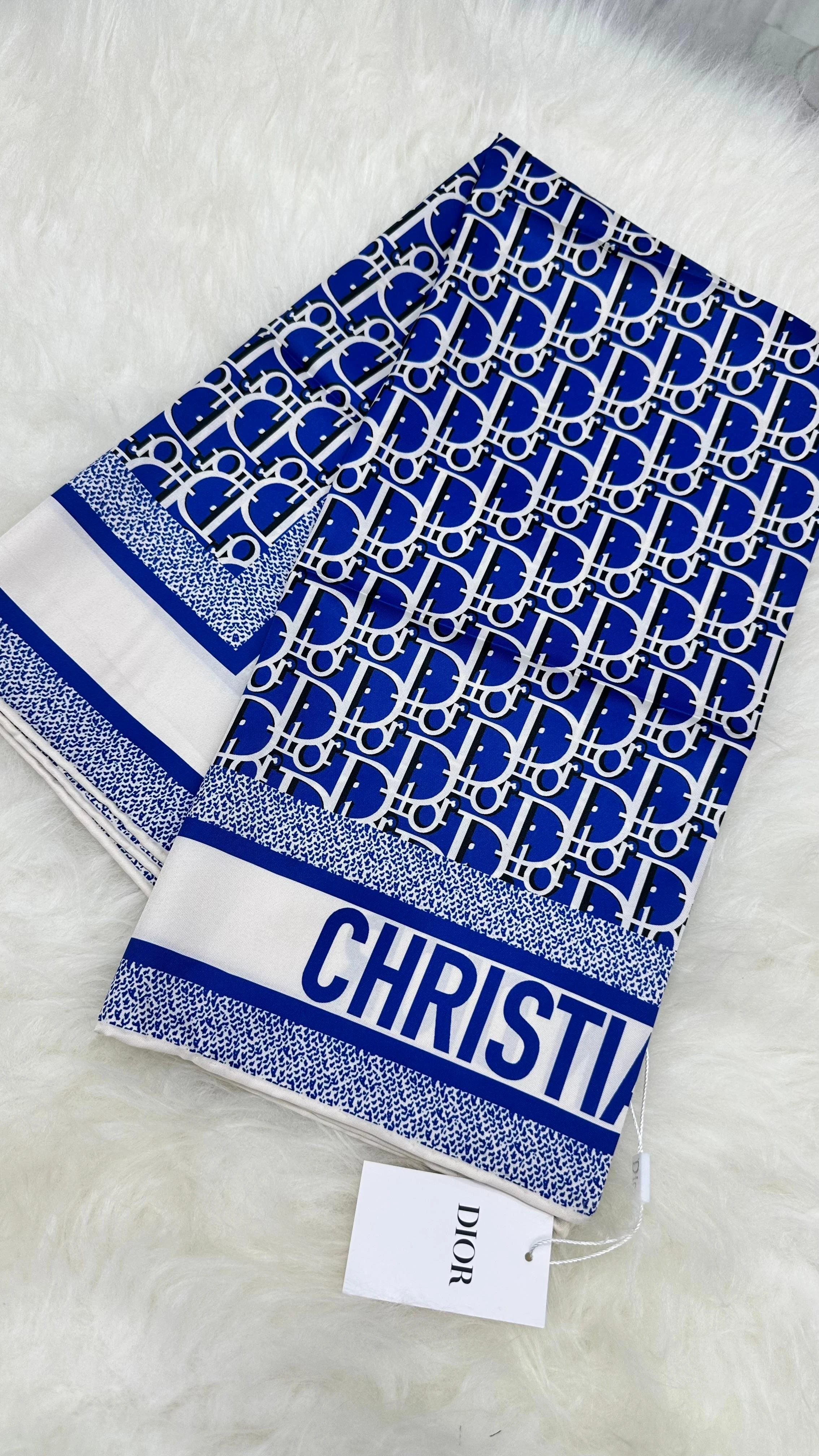 DR İthal Twill İpek Eşarp Saks Mavi