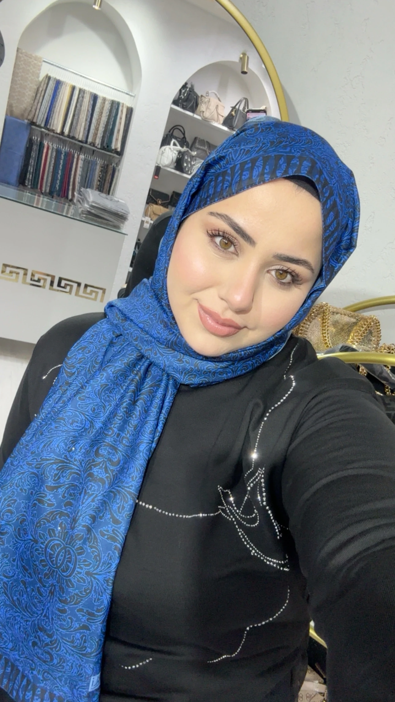 Soft Pamuk İpek Şal Saks Mavisi 