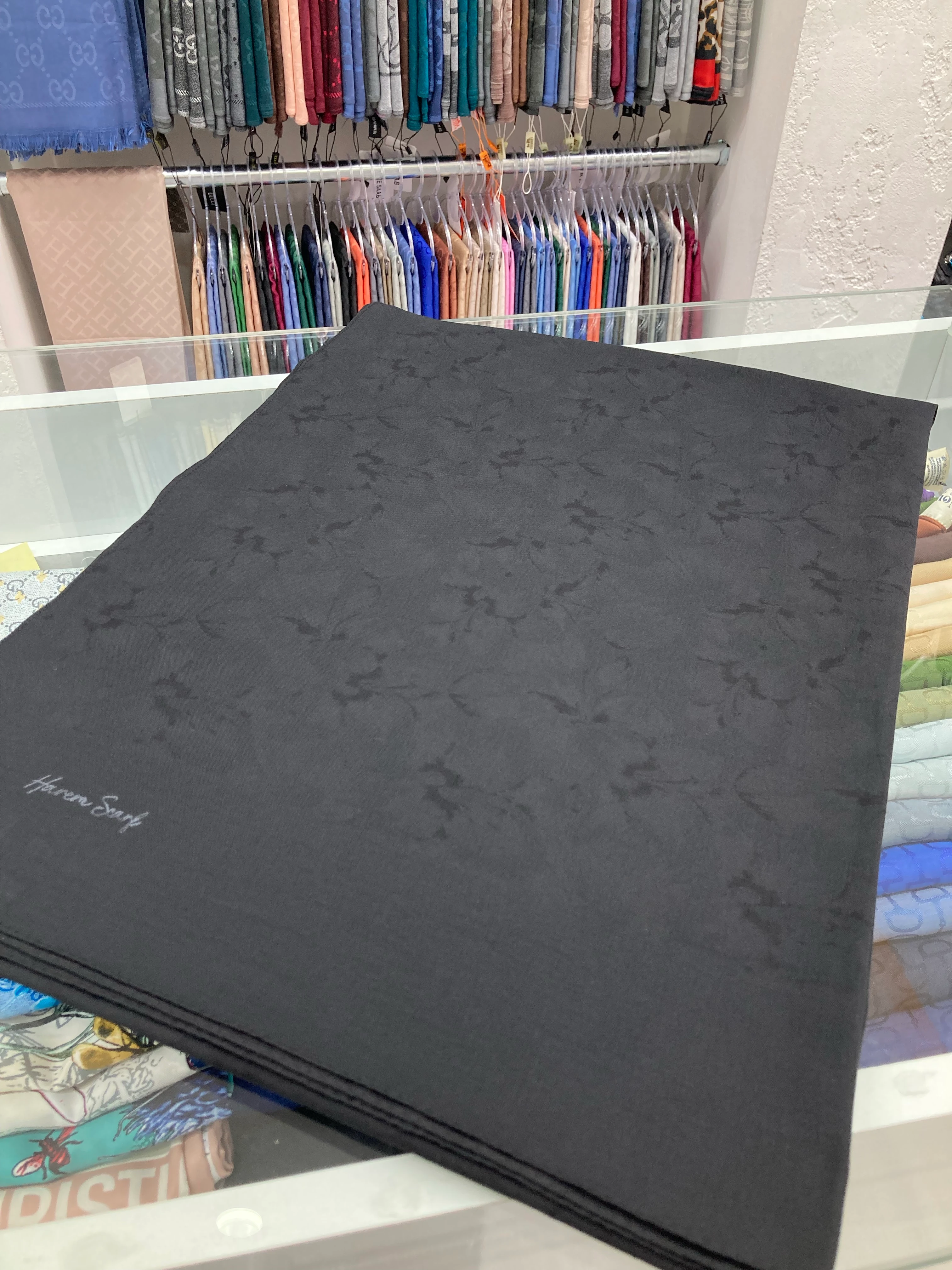 Gold Derin Viskon Şal Siyah