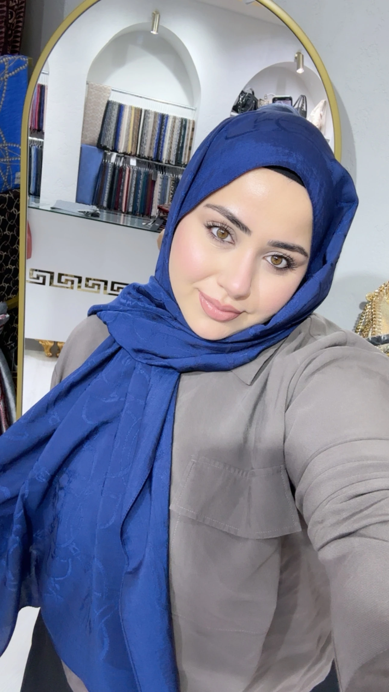 Maira Naia Pamuk Şal Lacivert 