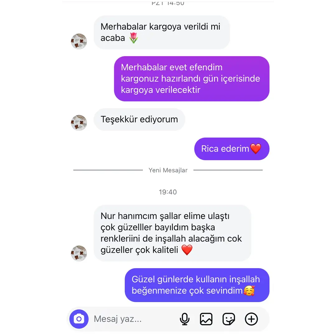 Eşarp ve şal müşteri memnuniyeti 11